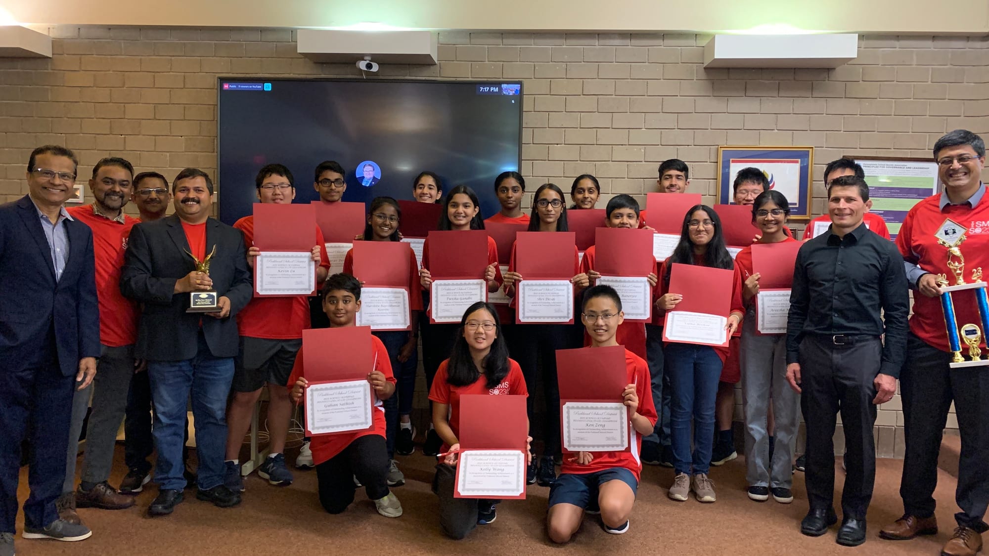 The members of the Springhouse Middle School Science Olympiad team.
