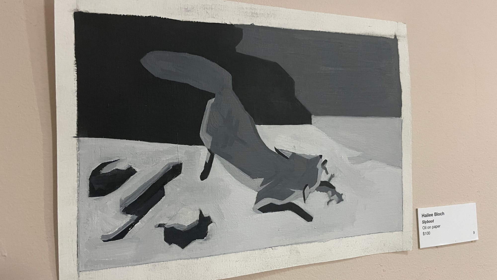 "Slyboot," oil on paper, from Cedar Crest student Hailee Bloch.