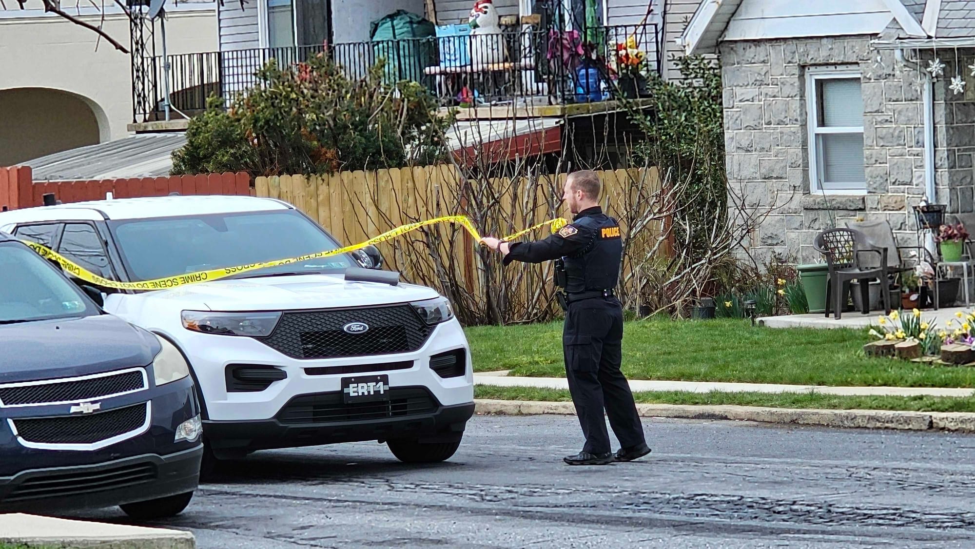 Allentown police respond to a fatal shooting in the 900 block of E Hamilton Street on the city's east side Thursday afternoon