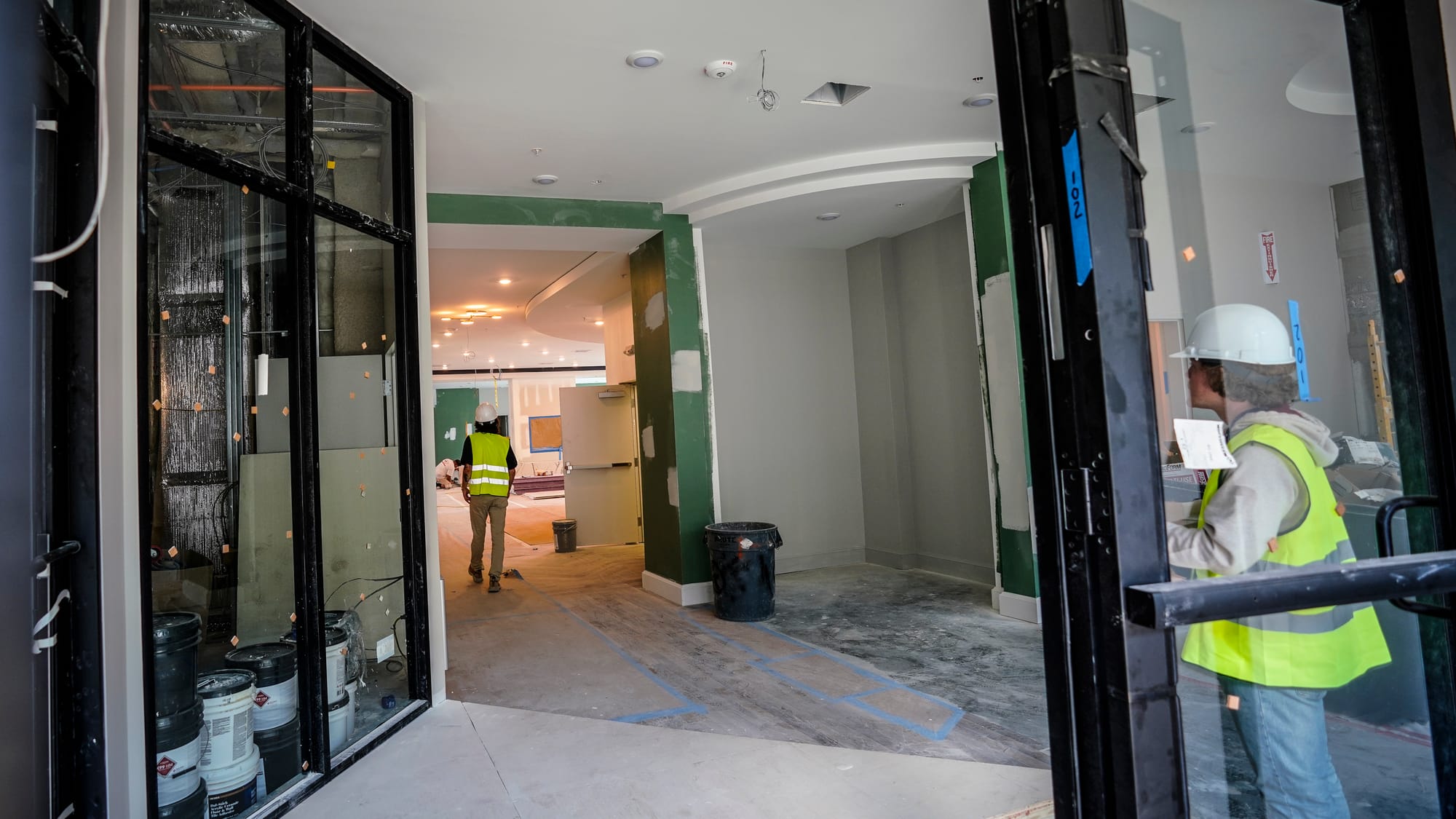 This is the entrance at the Dream Boyd Theatre project on West Broad Street in Bethlehem on Tuesday, September 10, 2024. Scen