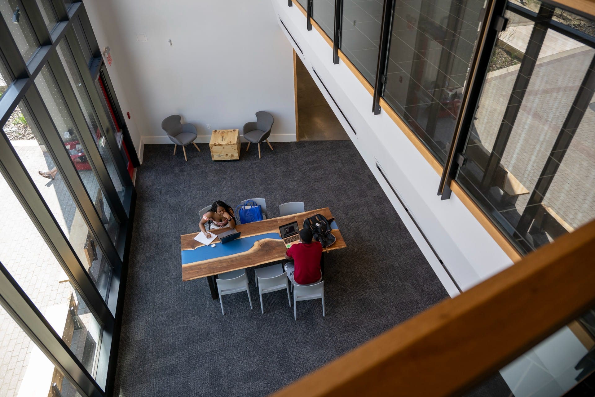 The first new building on Muhlenberg’s campus in more than a decade, the Fahy Commons for Public Engagement and Innovation, 2