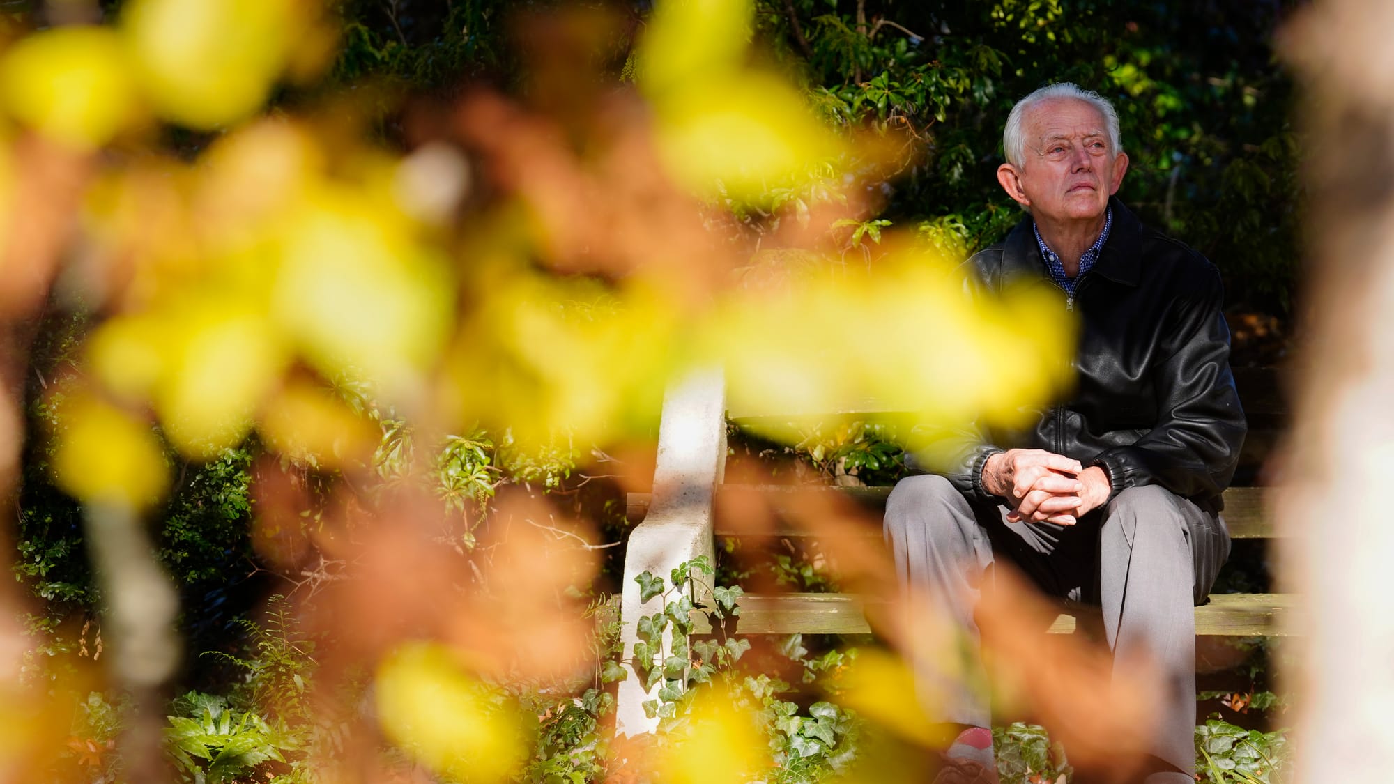 Fred Buse observes wildlife in his backyard. Fred Buse, 87, of South Whitehall Township, has been tracking climate change in 