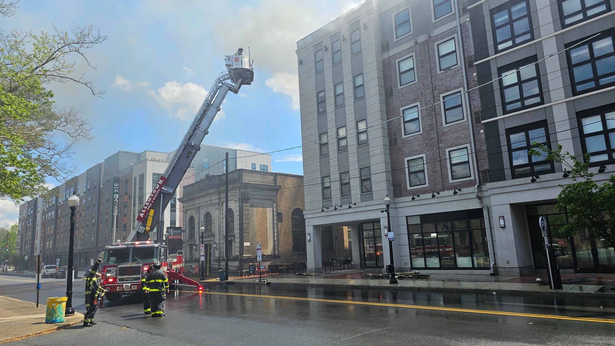 A fire broke out at Five10 Flats in Bethlehem Friday afternoon. Crews from around the region came to Bethlehem to assist in b