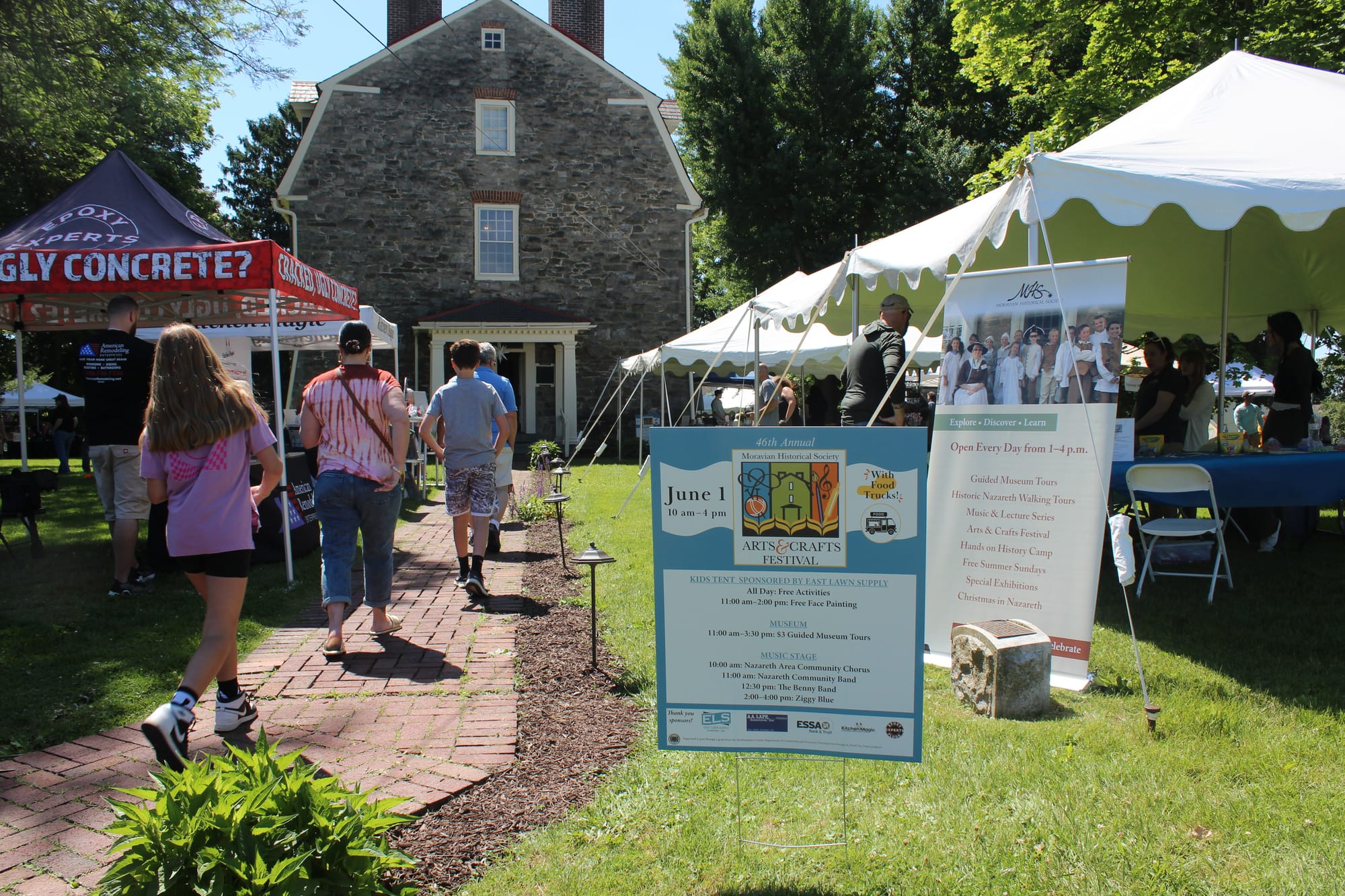 46th Annual Arts & Crafts Festival brought many visitors to the lawn of the Moravian Historical Society in Nazareth