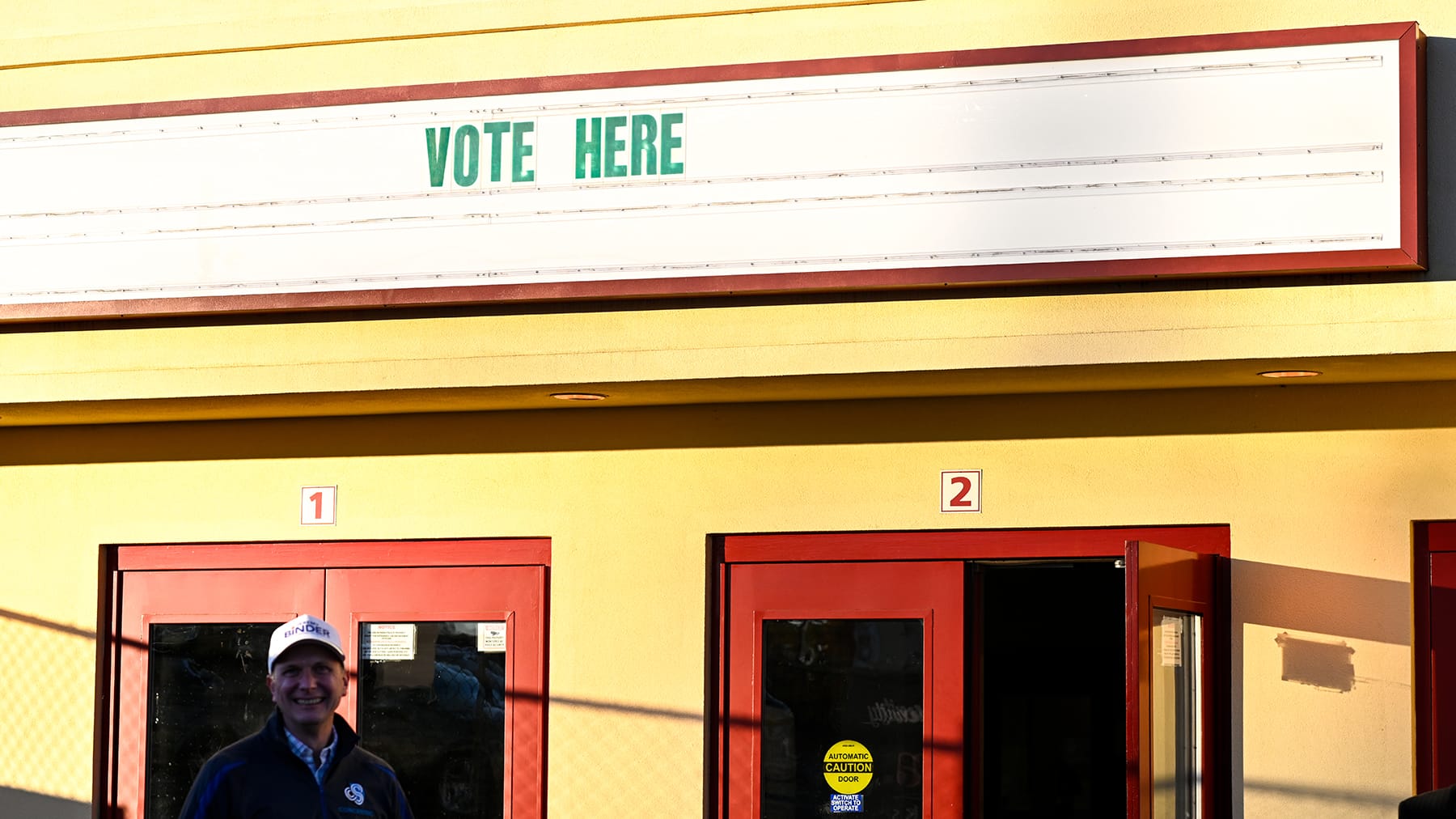 Allentown City Council candidate Jeremy Binder outside Agriculture Hall during Election Day on Tuesday, Nov. 4, 2025 in Allen