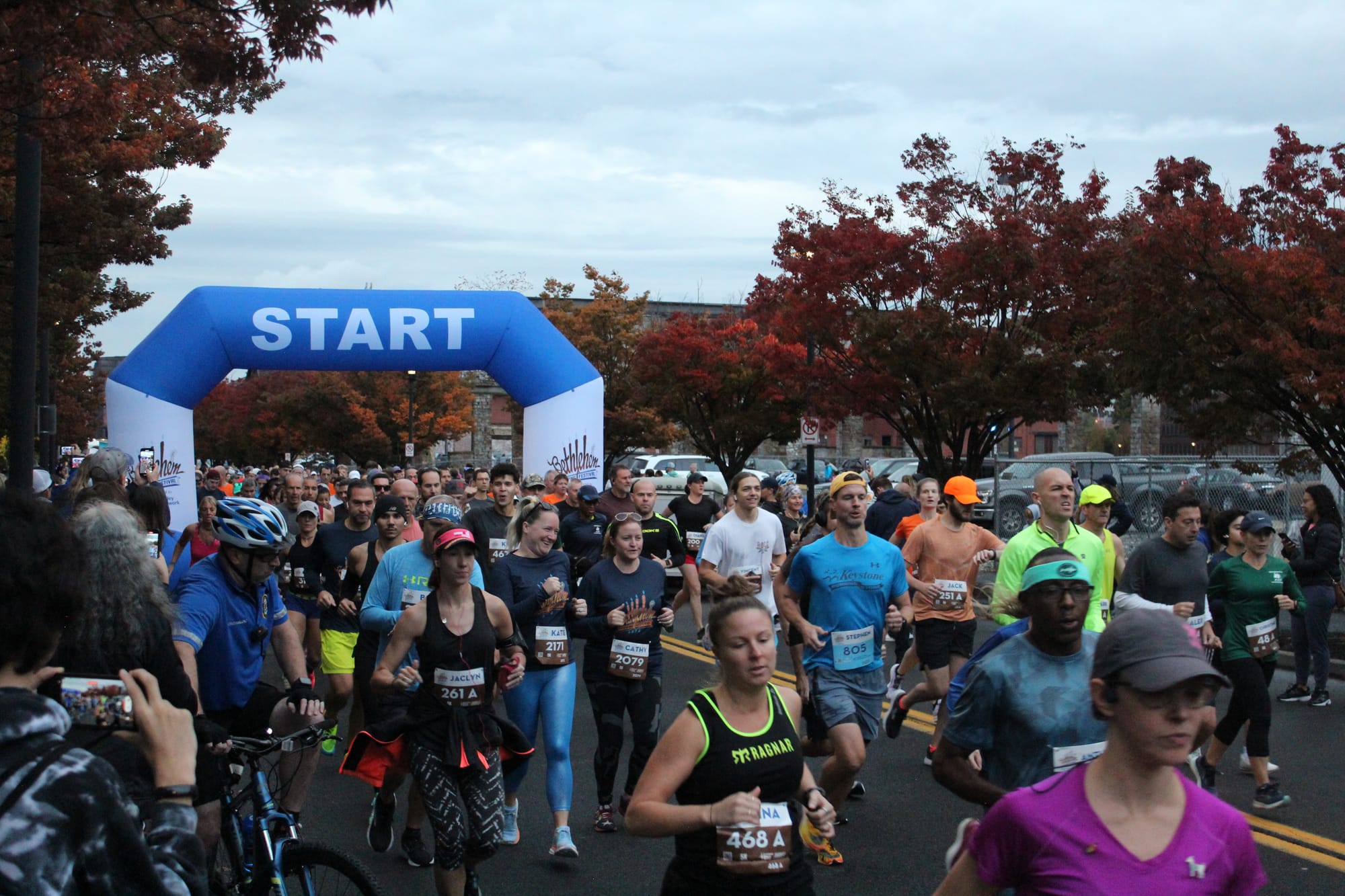 Runners at the Bethlehem Running Festival's first day.