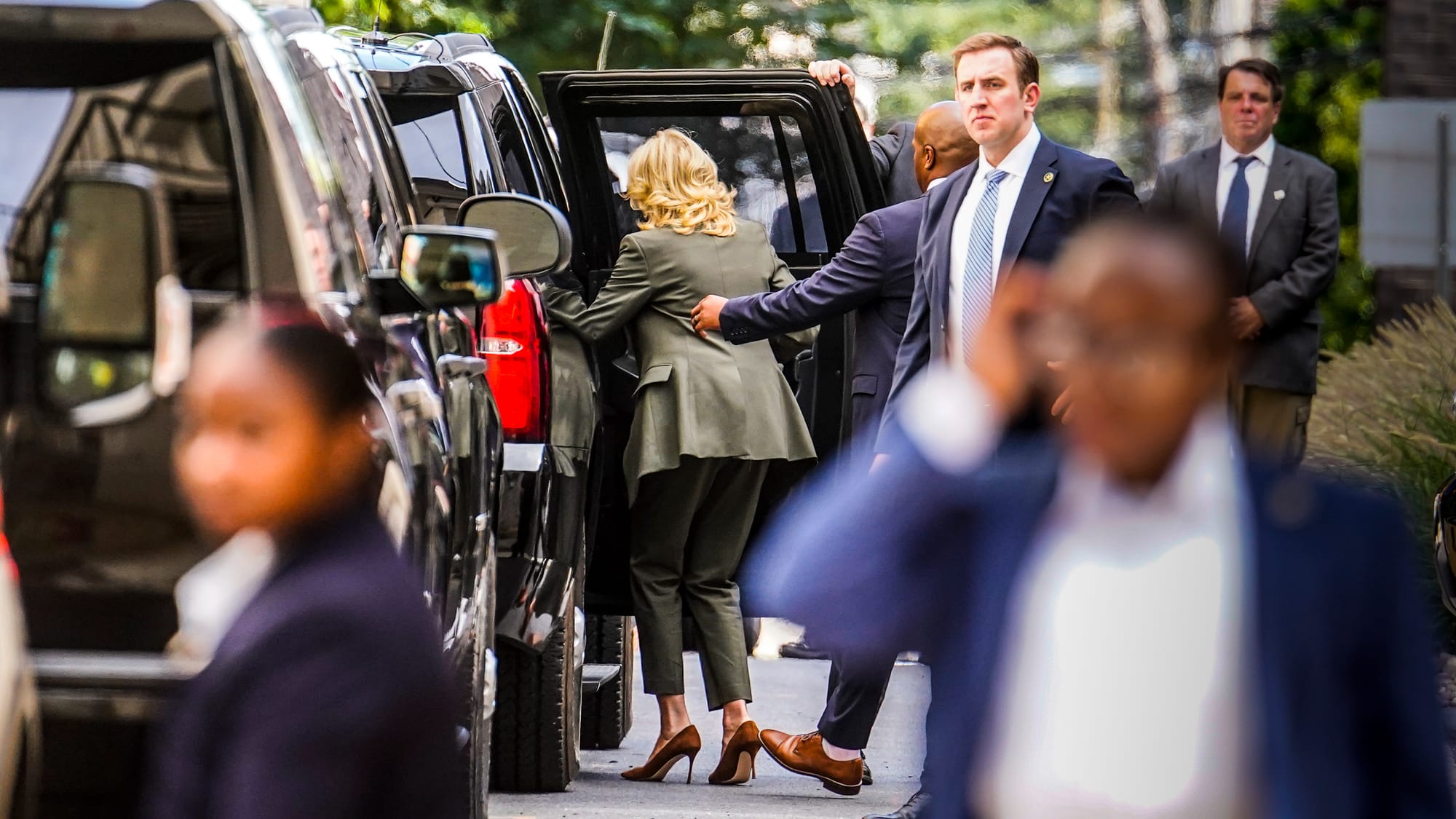 Dr. Jill Biden leaves Allentown. U.S. Rep. Susan Wild was joined by First Lady Jill Biden and U.S. Reps. Nanette Barragán (CA
