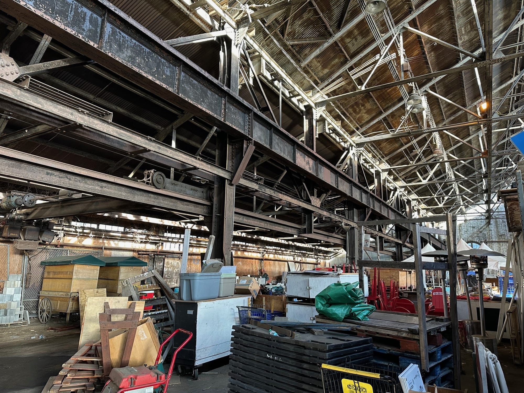 Inside the former Bethlehem Steel Turn and Grind shop building at SteelStacks. ArtsQuest plans to turn the building into an e