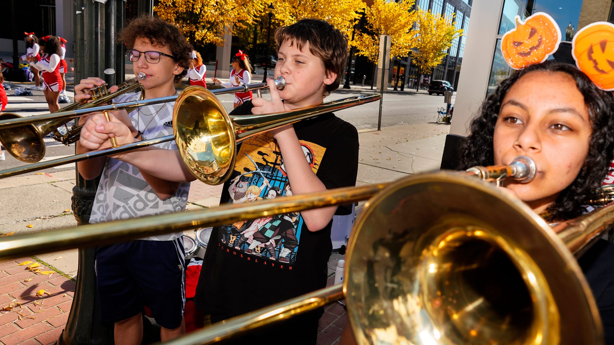 Trexler Middle School musicians play. Thousands turn out for the Allentown Halloween festivities. Allentown holds its annual 