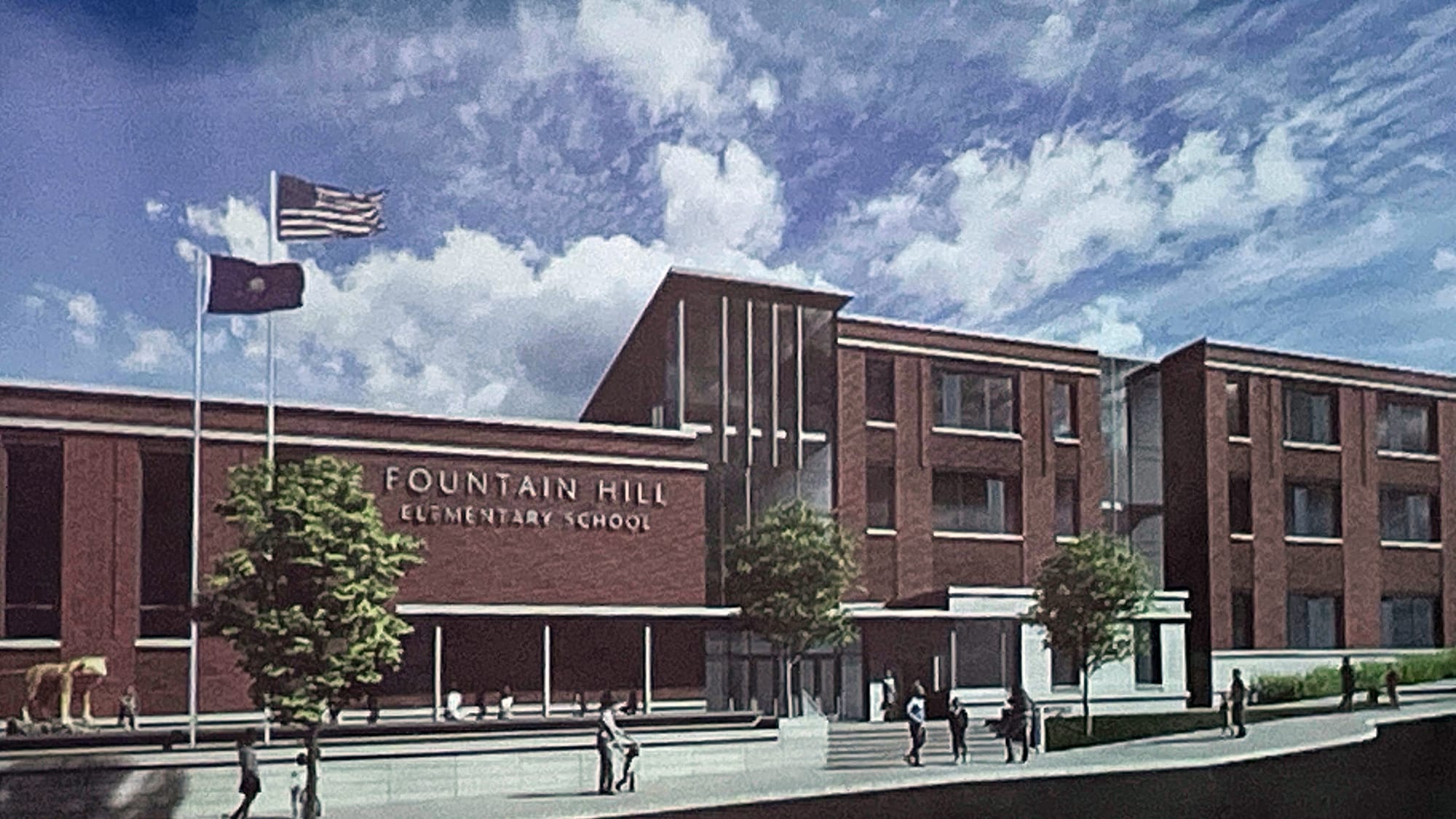 A new Fountain Hill Elementary School is planned to replace its predecessor facility at 1330 Church St.
