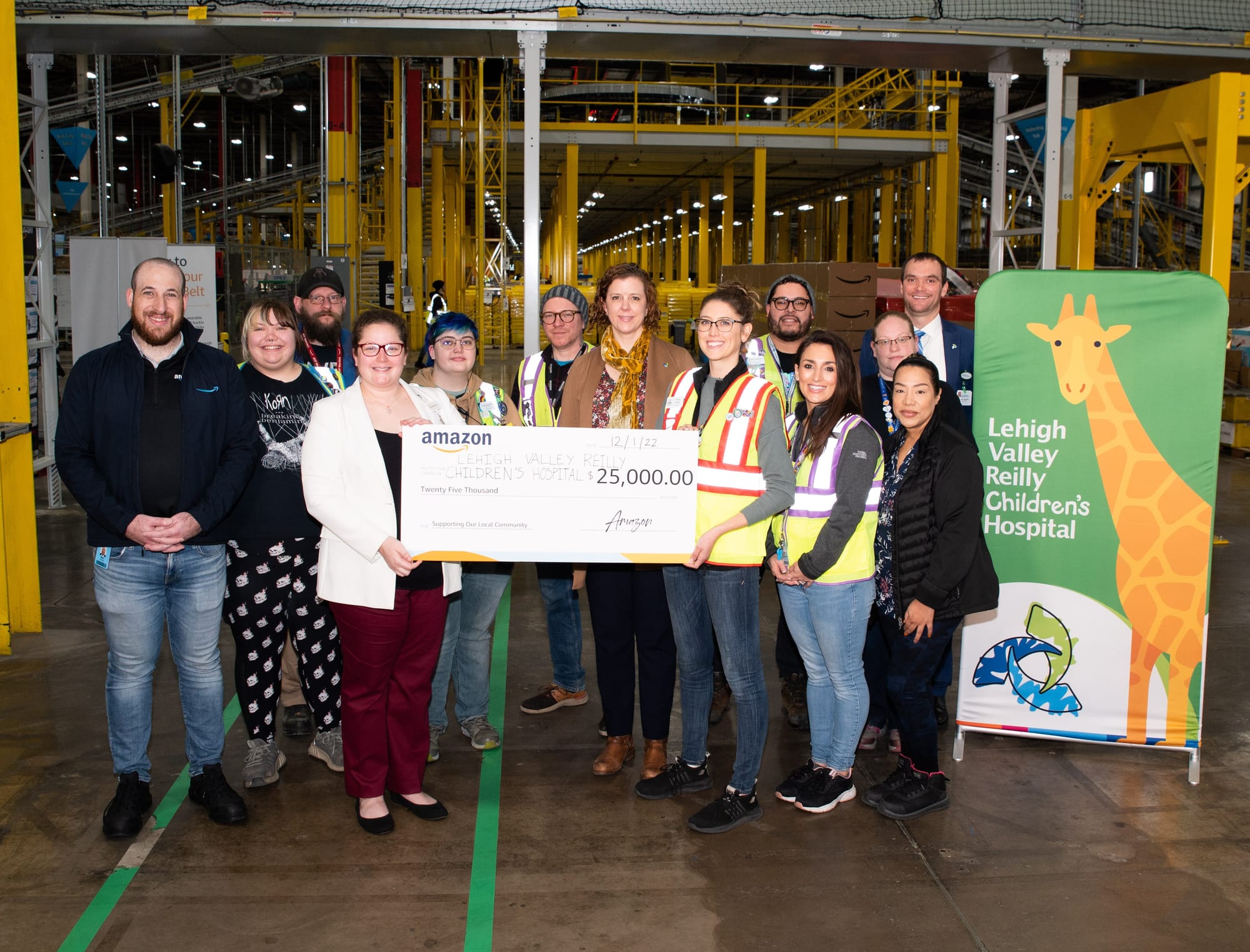 Amazon in Hazle Township awards Lehigh Valley Reilly Children's Hospital $25,000