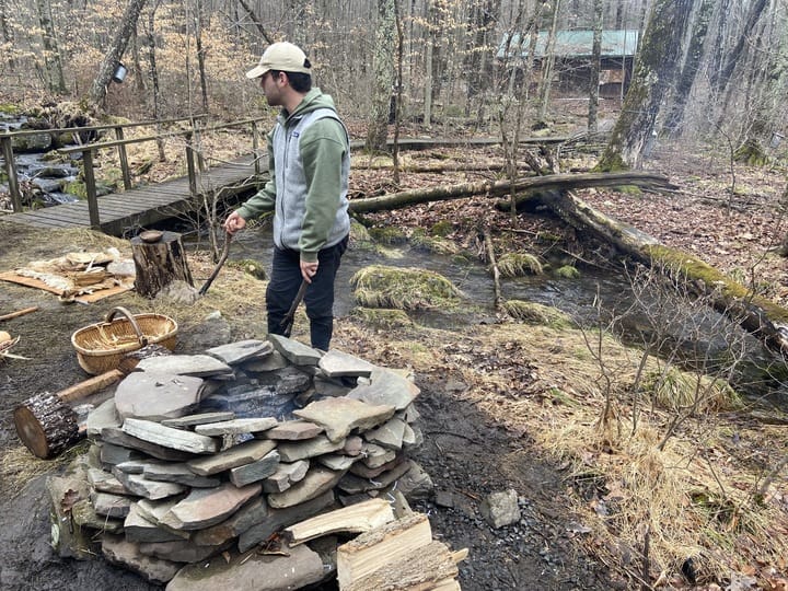 Educators guided visitors through the history of maple syrup production at the Monroe County Conservation District’s Singing 