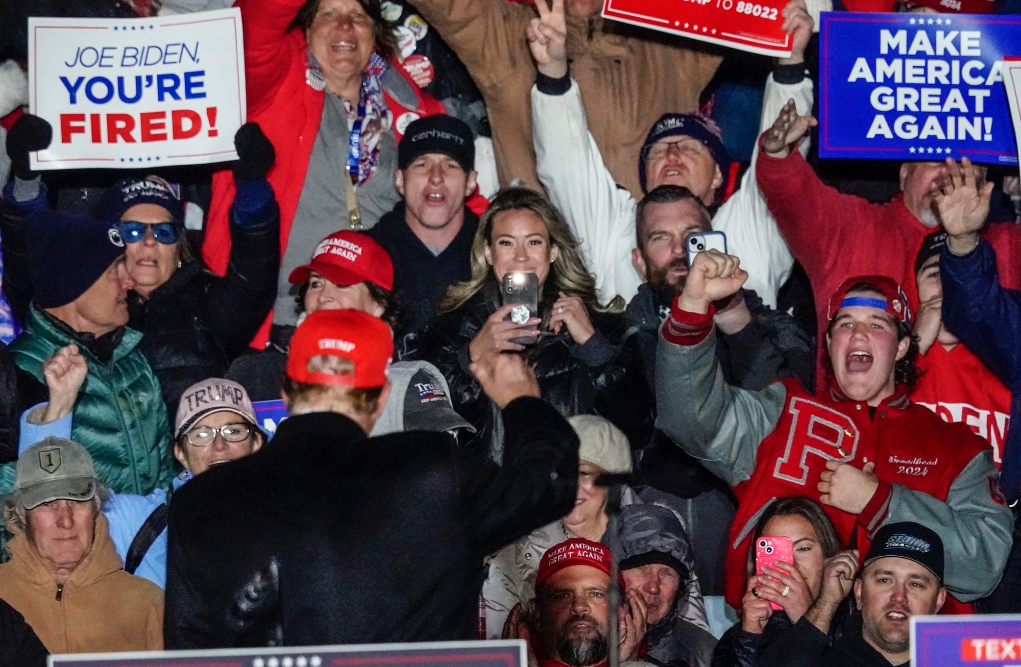 Donald Trump speaks at a rally in Schnecksville on Saturday, April 13, 2024.