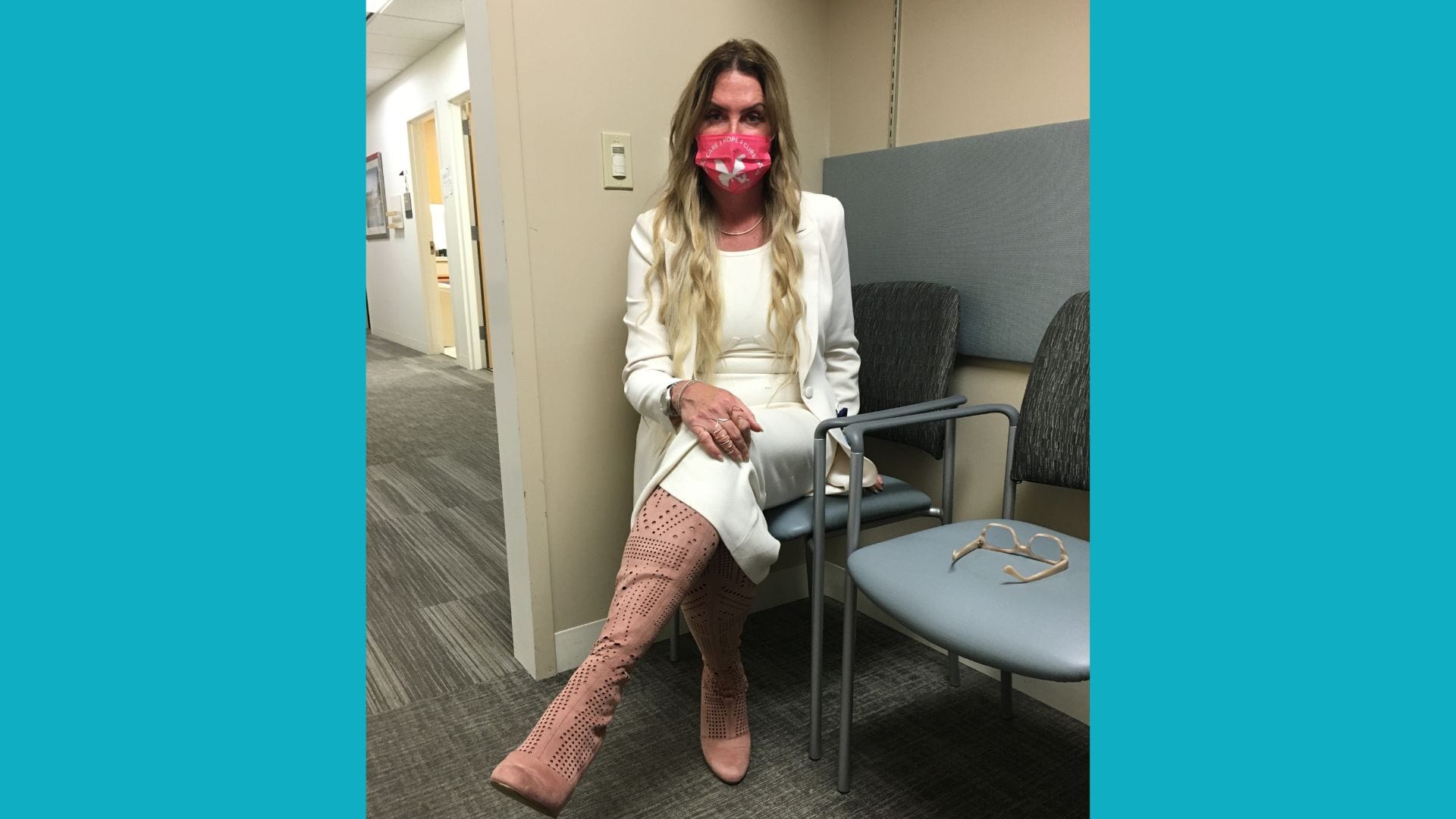 LVHN's Deputy Physician in Chief of the Lehigh Valley Topper Cancer Institute Dr. Lori Alfonse has a pair of pink shoes for e