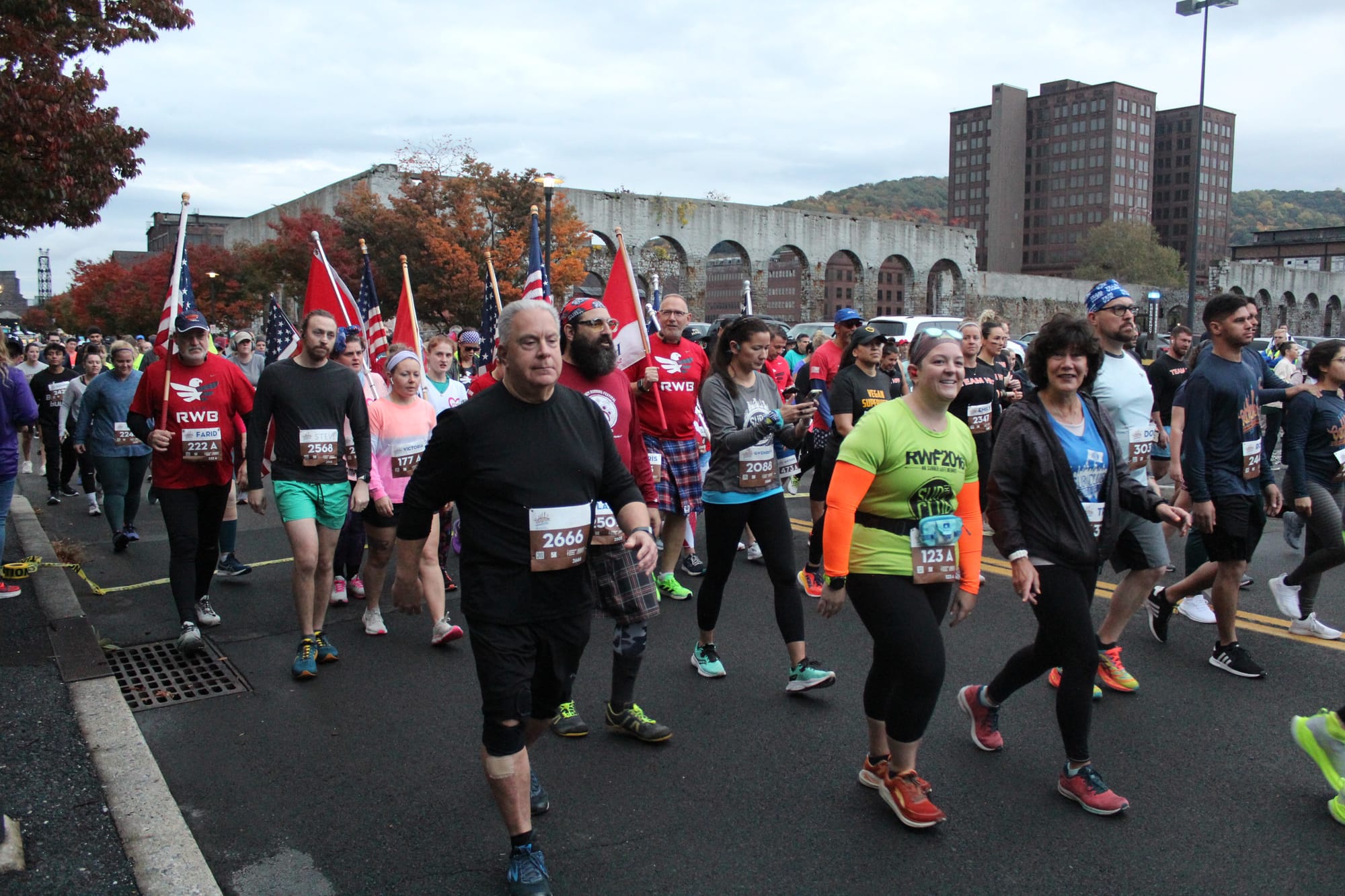 Runners at the Bethlehem Running Festival's first day.