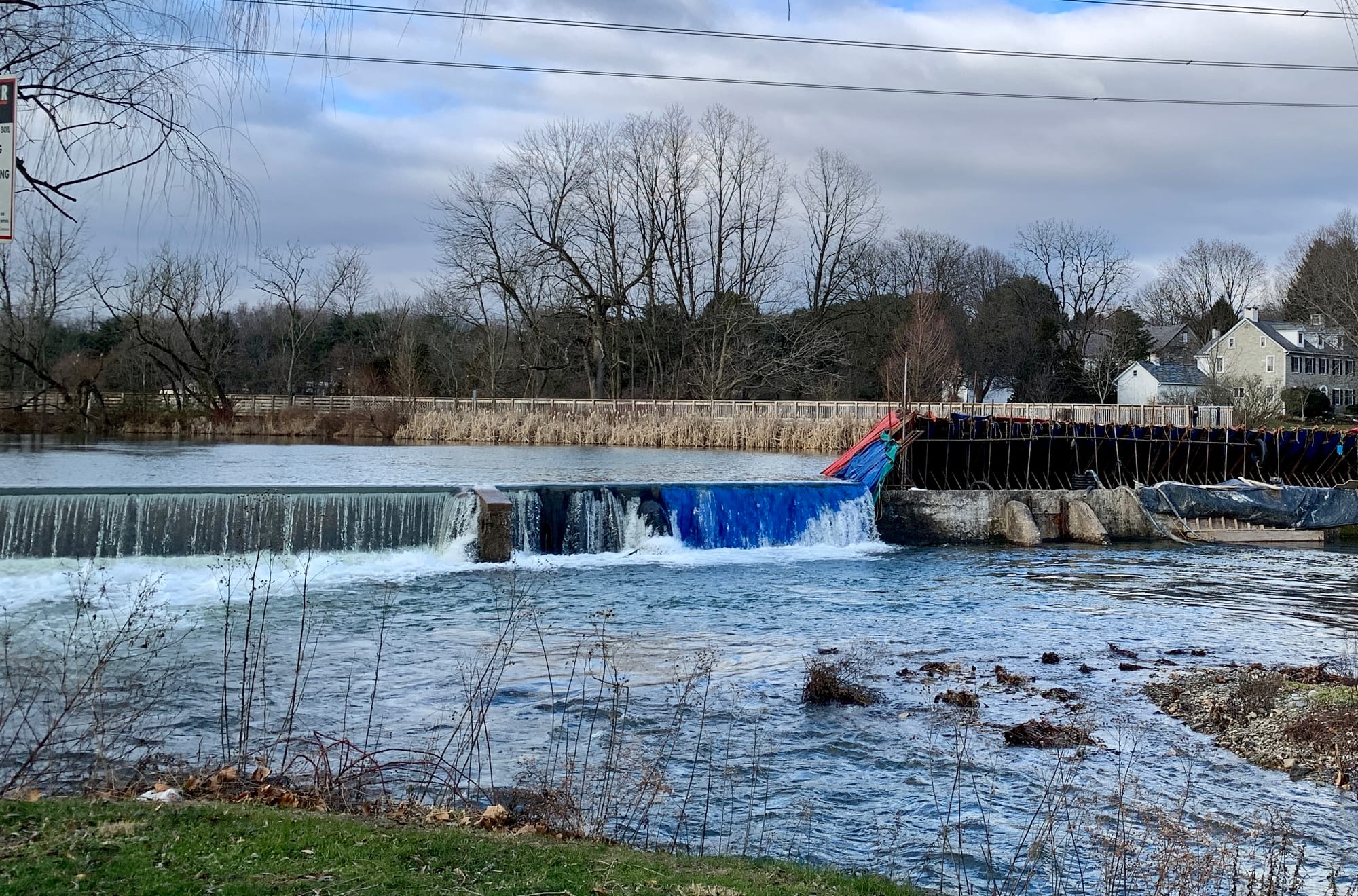 The repairs are almost complete at Wehr's Dam in South Whitehall Township.