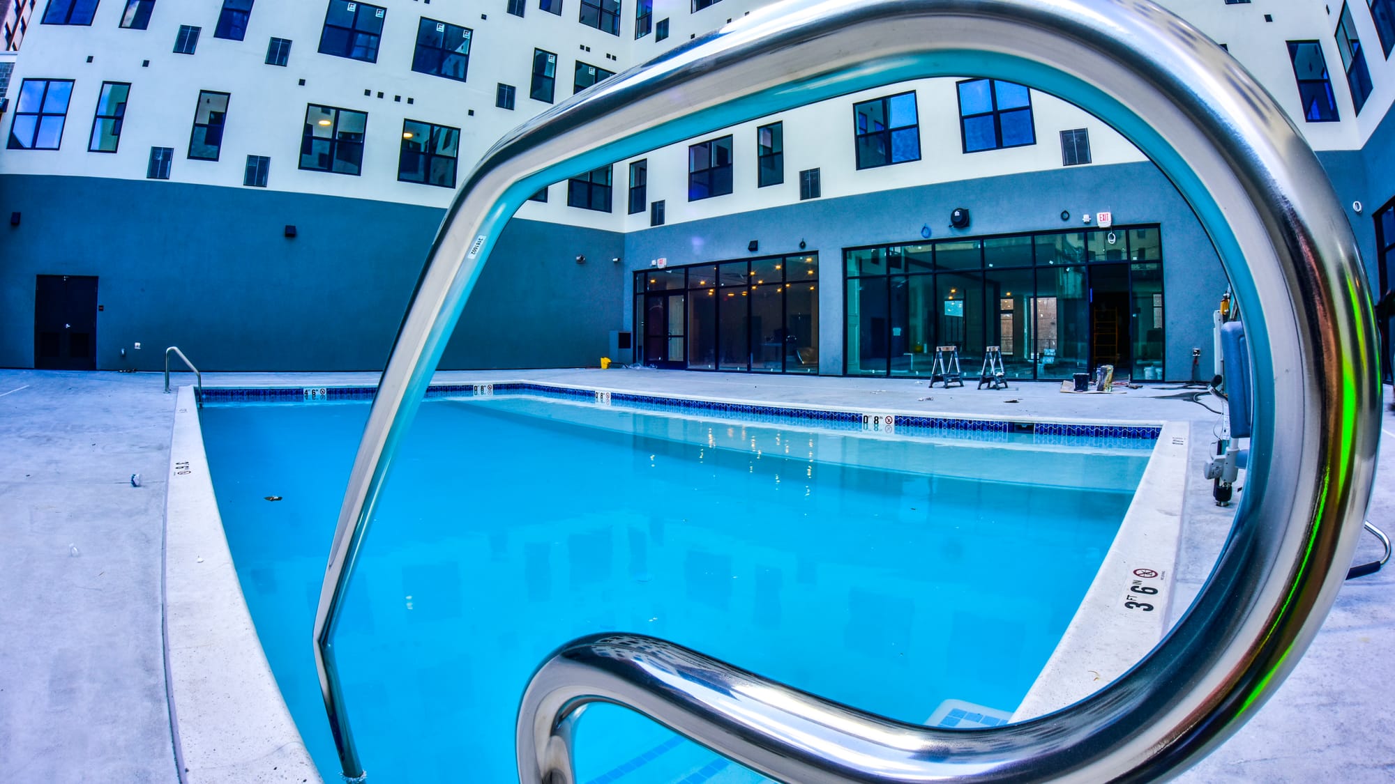 The new swimming pool at the Dream Boyd Theatre project on West Broad Street in Bethlehem on Tuesday, September 10, 2024. Sce