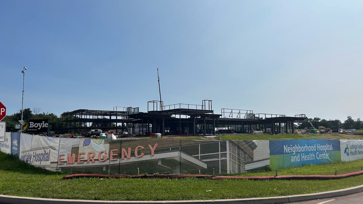 Construction is underway on Lehigh Valley Health Network's medical office building and new emergency room in Montgomery Count