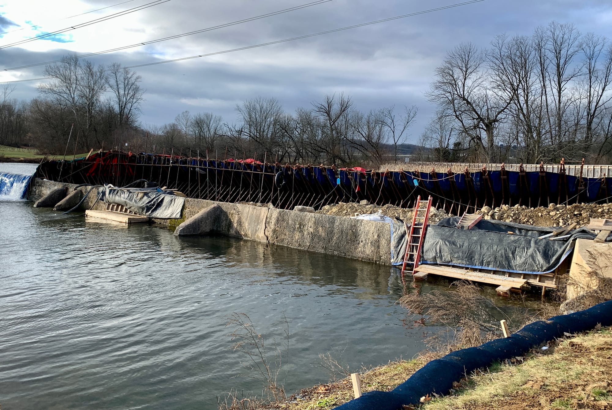 The repairs are almost complete at Wehr's Dam in South Whitehall Township.
