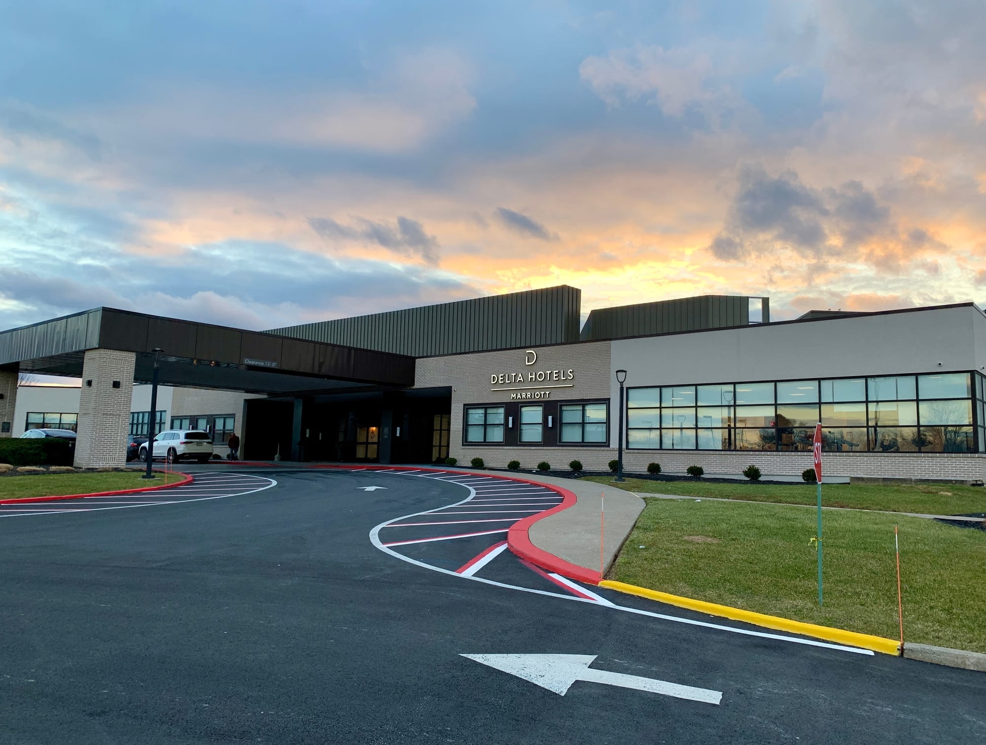 The entrance to Delta by Marriott Allentown Lehigh Valley.