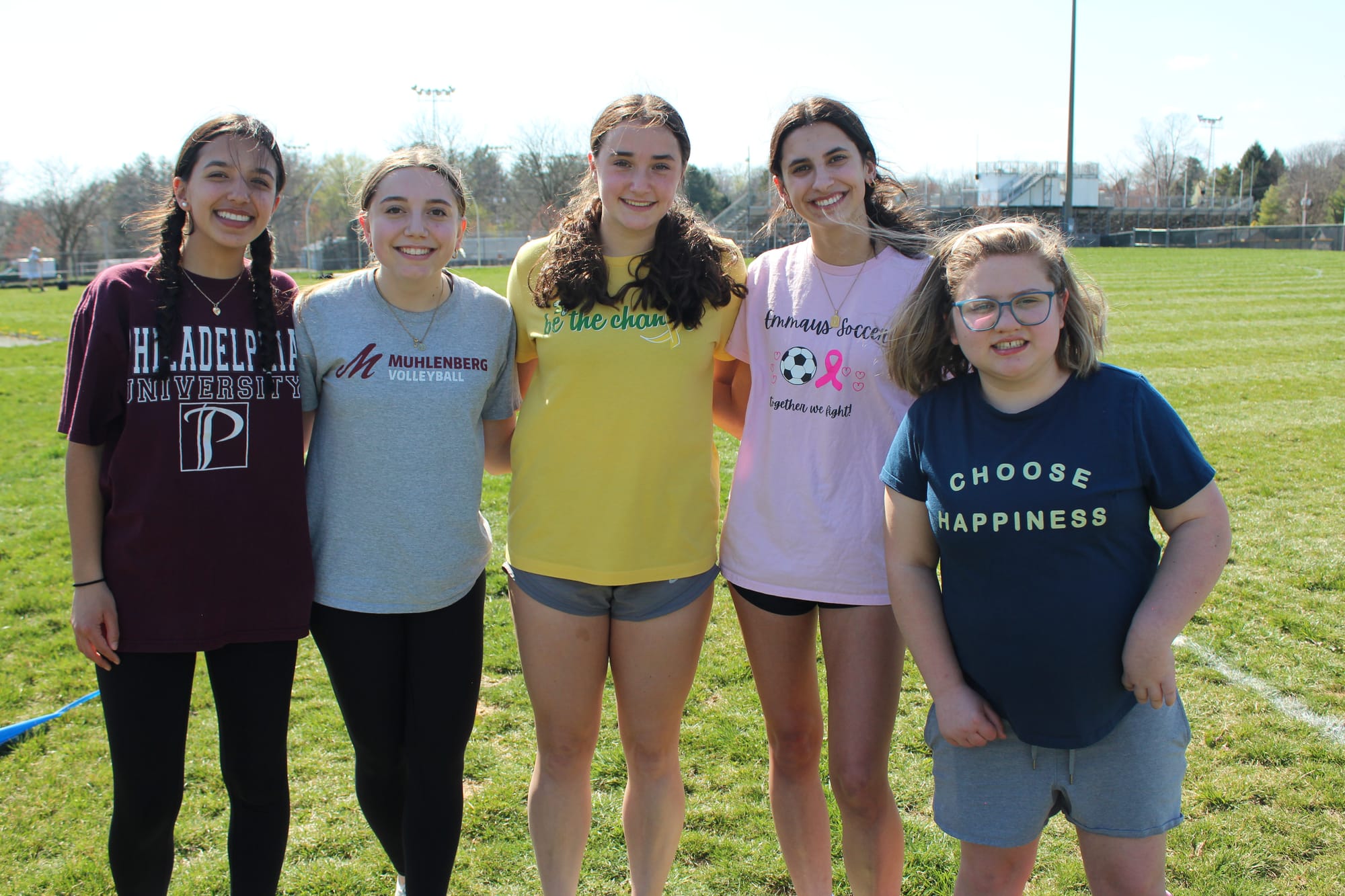Emmaus High students Kayra Gokce, Hannah Horvath, Mackenzie Humser, Vivienne Pinocci-Wrightsman and Lia Sampson