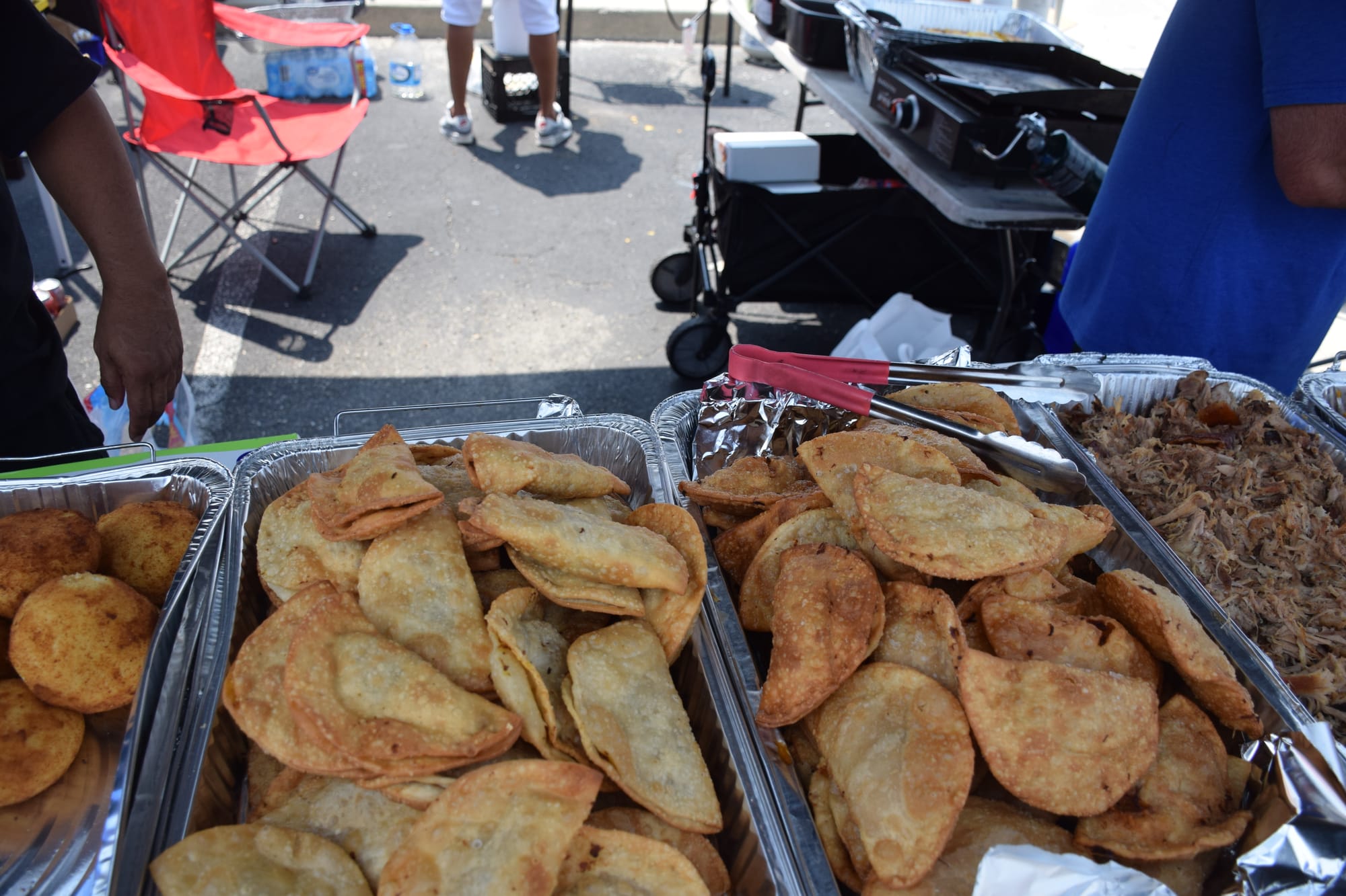Empanadas and other bocadillos were sold at the Puerto Rican parade and festival held in Allentown on July 28, 2024.