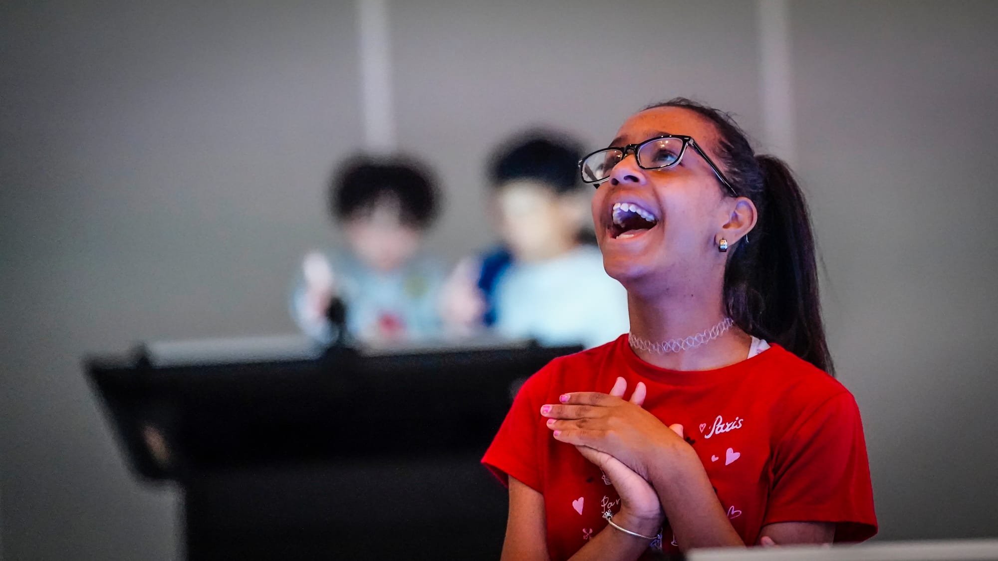 Karina Torres, 11, a student at Central Elementary School in Allentown, enjoys Curiosity Hall. The Da Vinci Science Center at