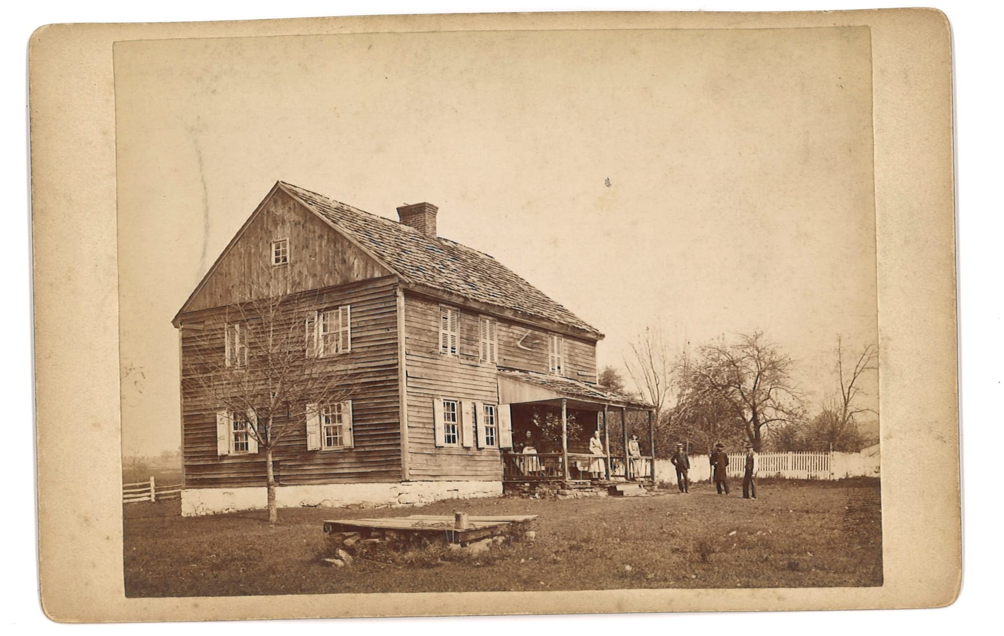 Photograph of the Knauss Homestead in Emmaus as it appeared during the late nineteenth century