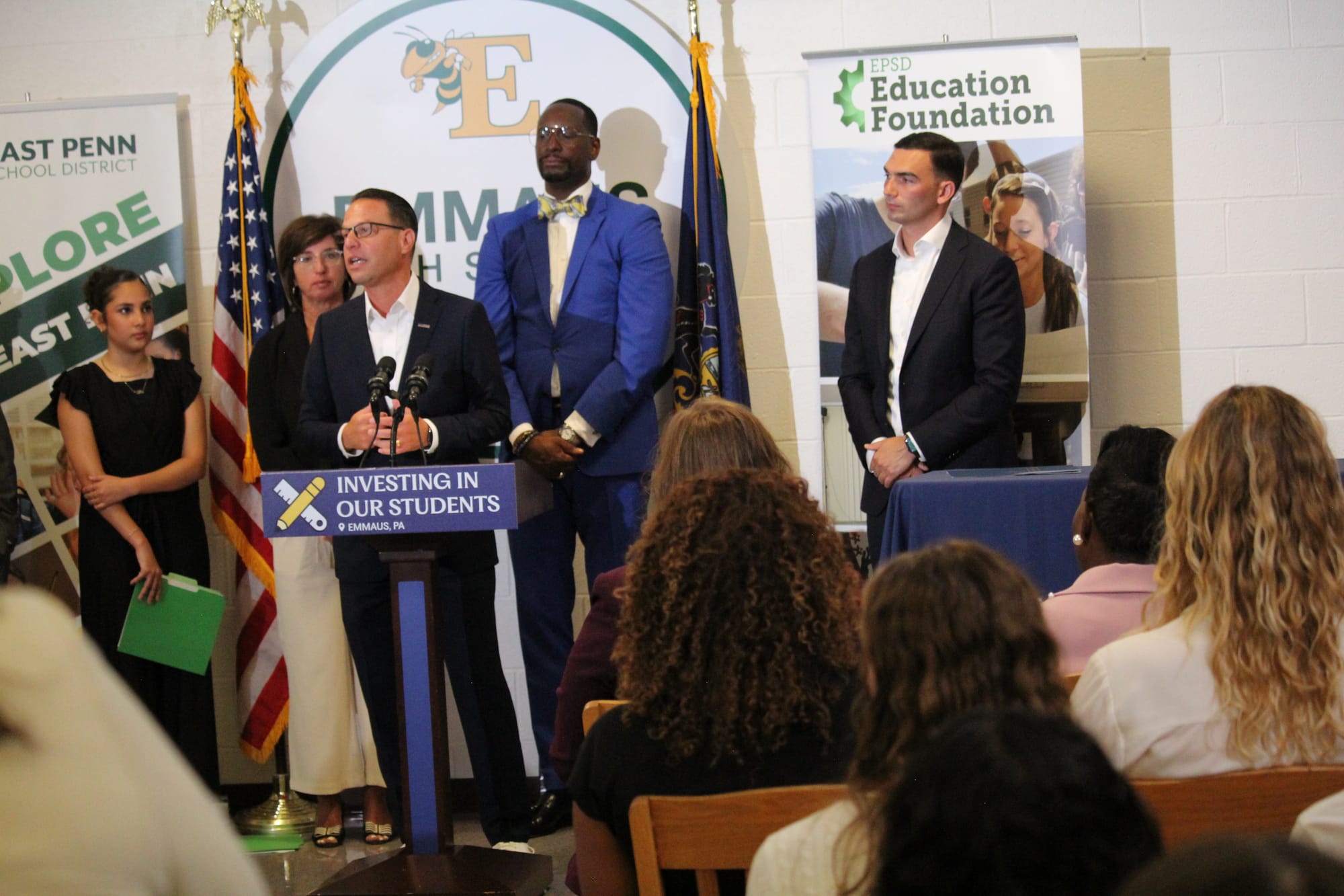 Governor Josh Shapiro visited Emmaus High School on Thursday.