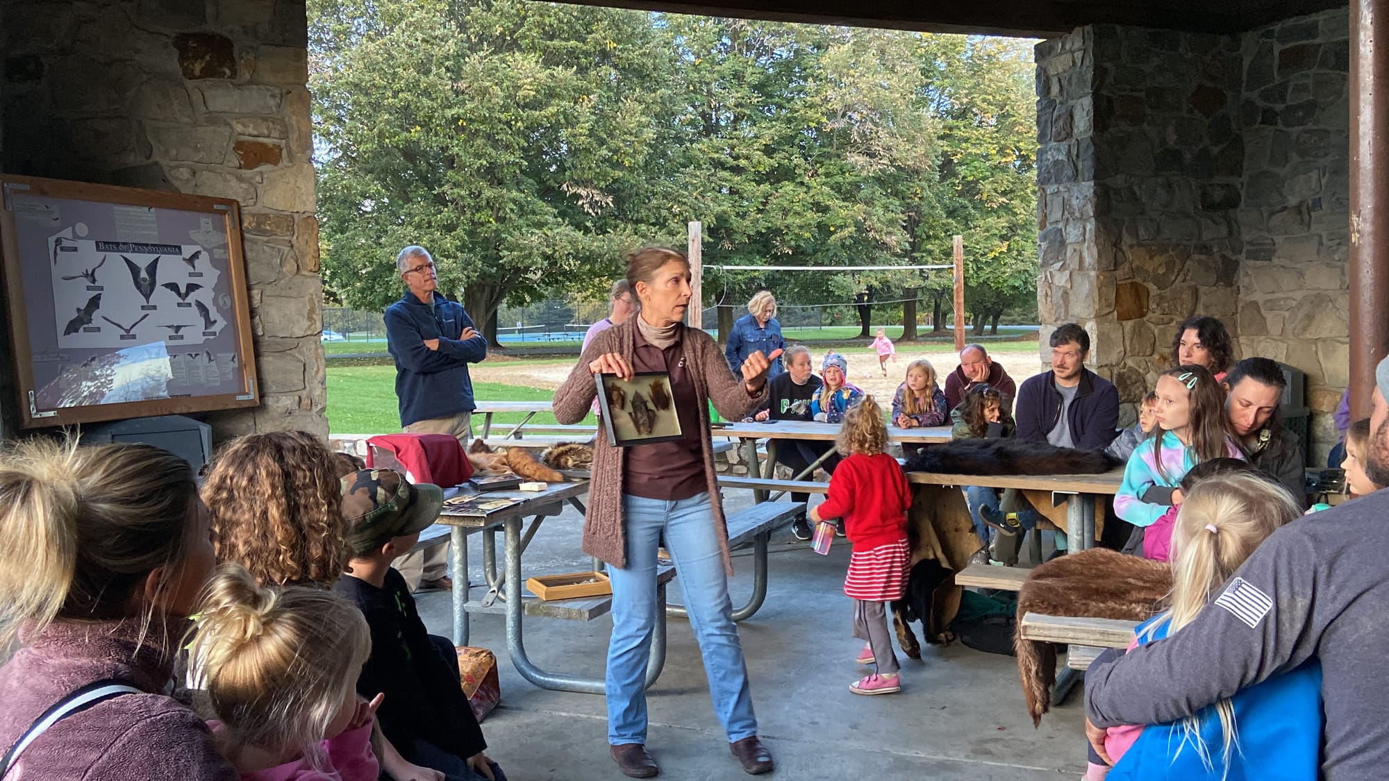 Sue Gallagher, chief naturalist for the Carbon County Environmental Education Center, hosted an education bat event Friday at