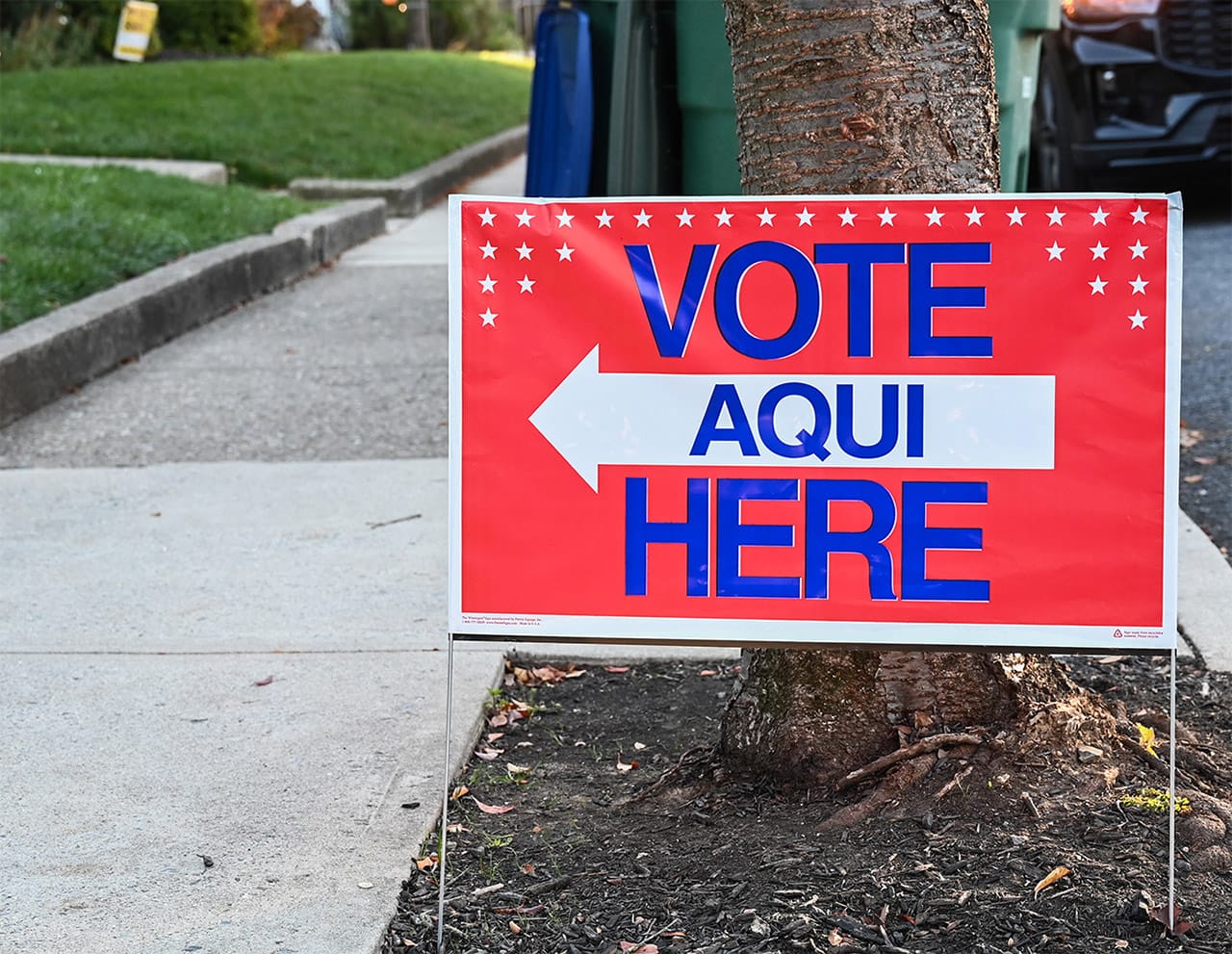 A sign sits in front of the College Hill Presbyterian Church on Tuesday, November 4, 2025 in Easton, Pa.