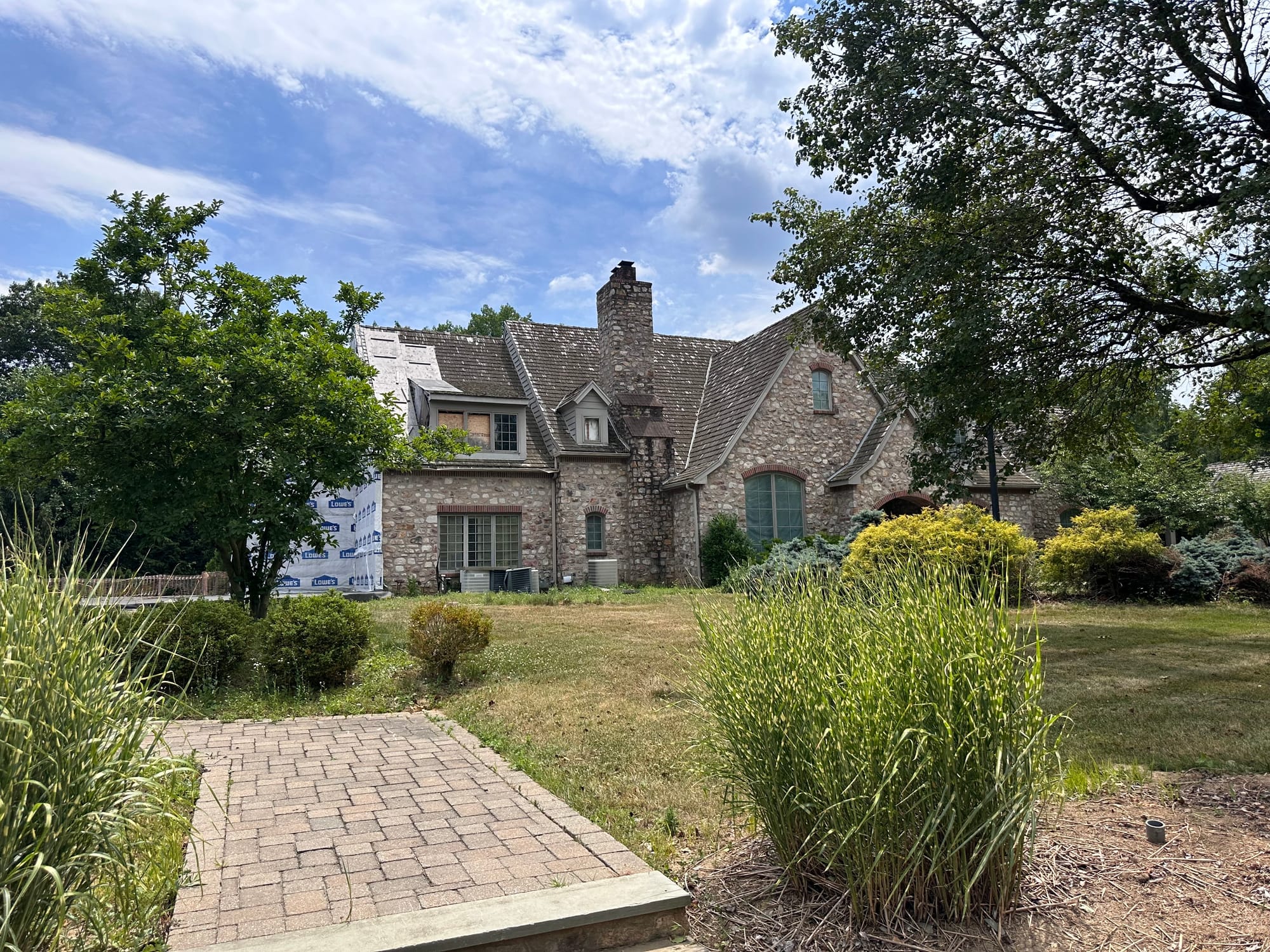 The remnants of 3015 Barrington Lane in Allentown. It was previously referred to as "Ravenwood Manor" before being purchased 