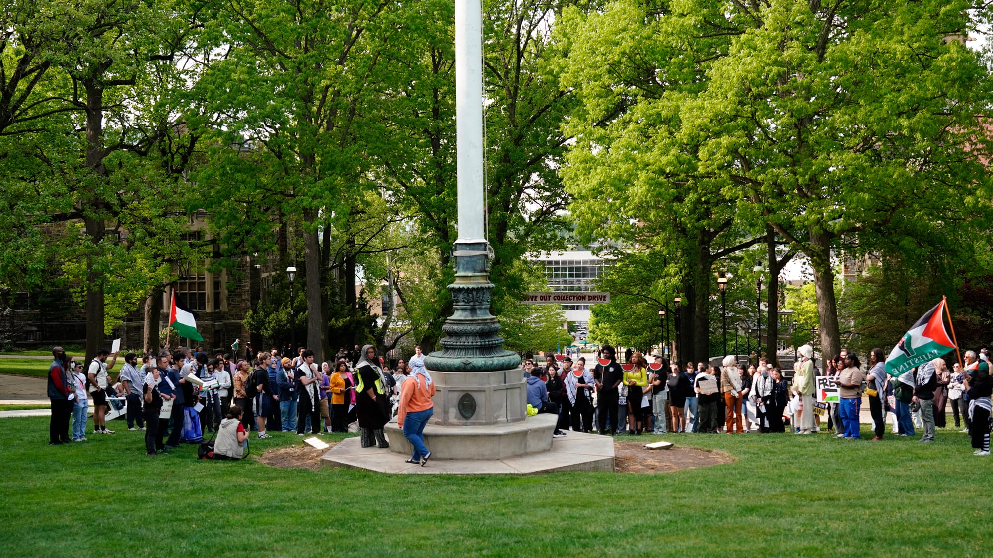 Student Political Action Coalition and Lehigh 4 Palestine hold a rally on the Lehigh University campus on Friday, May 3, 2024