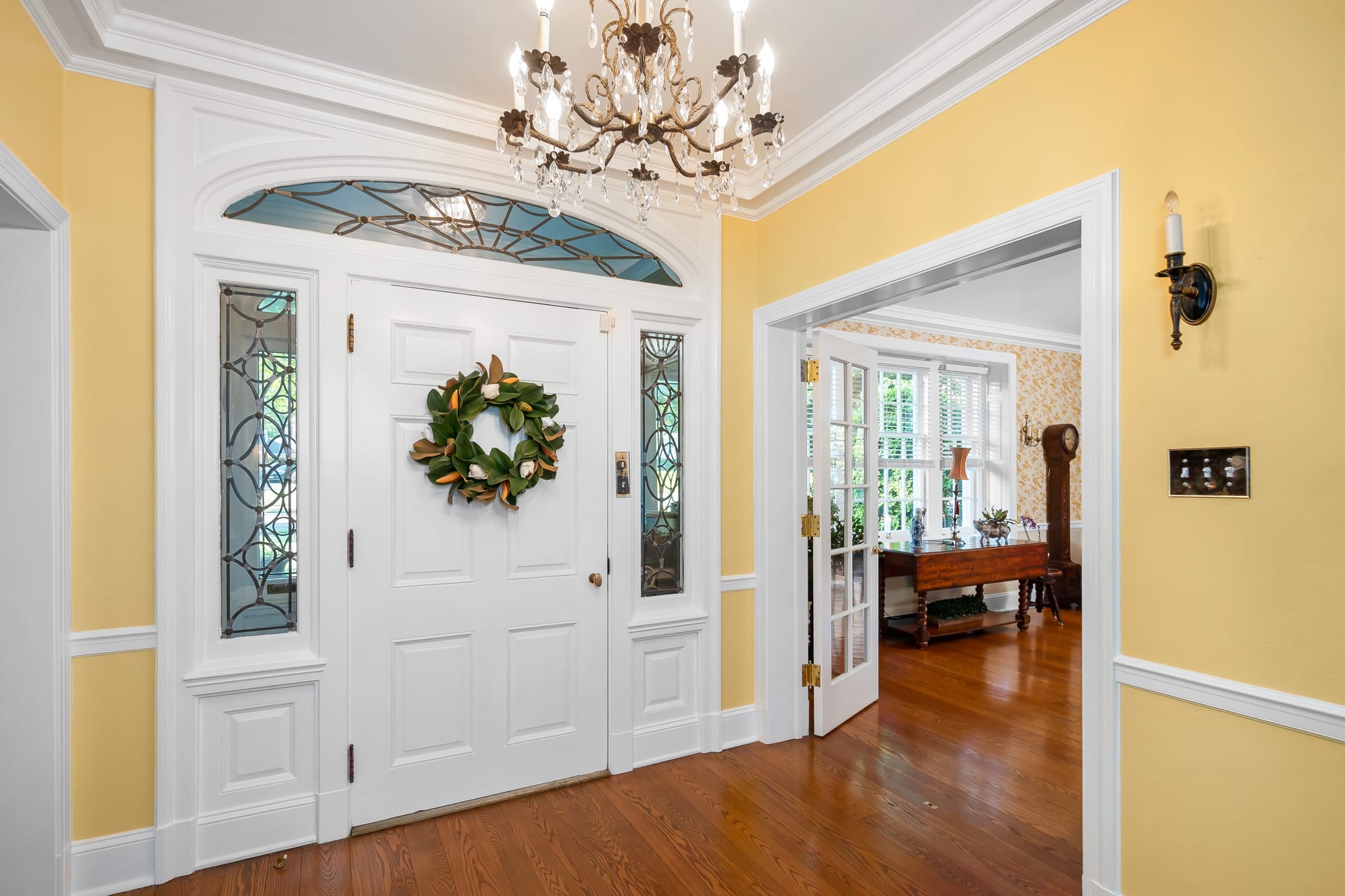 The 3-story Federal-Style Georgian Colonial mansion at 1880 W Union Boulevard sits on 1.27 acres and boasts a grand staircase