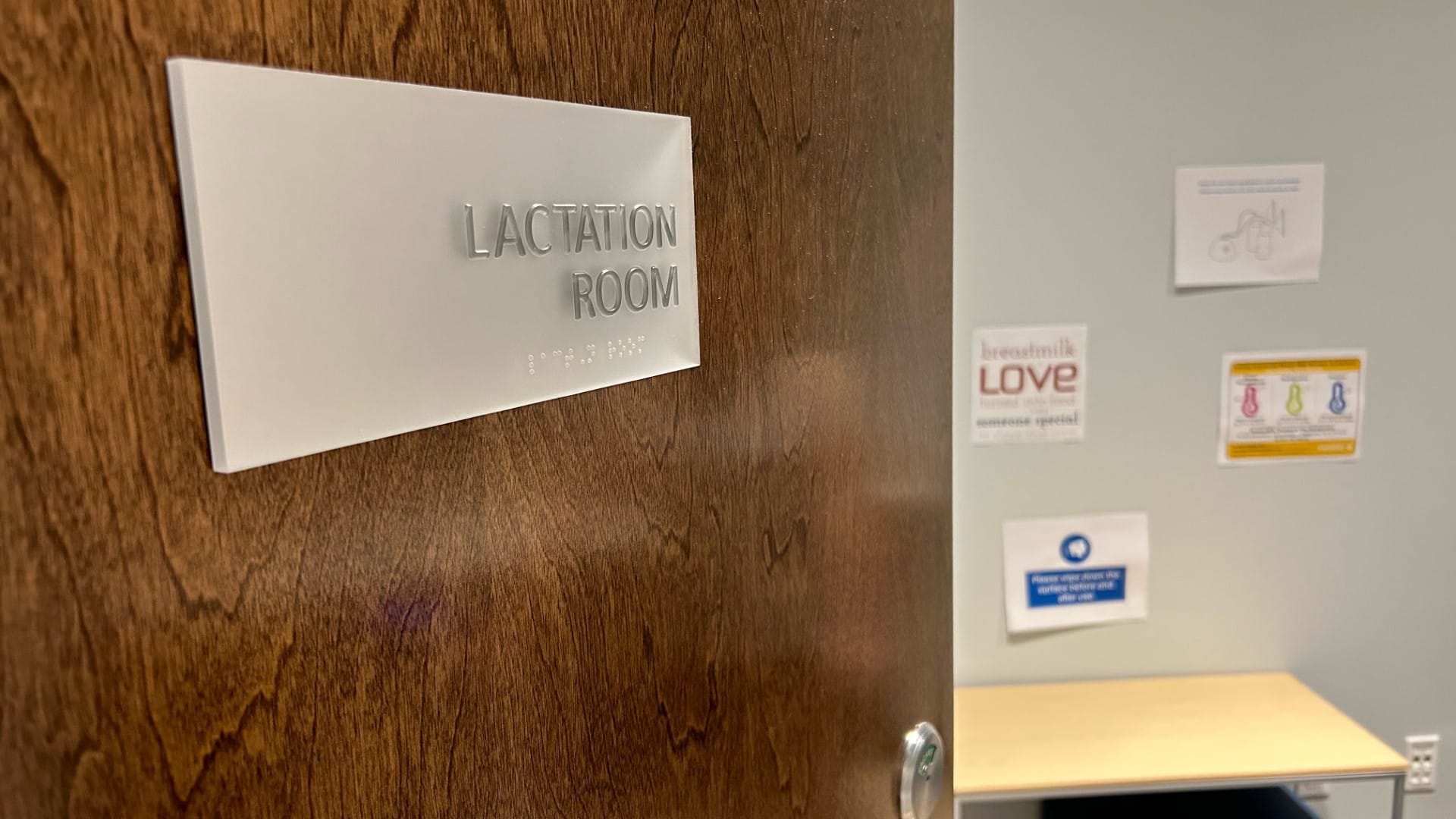 The Lactation room at First Commonwealth Federal Credit Union.