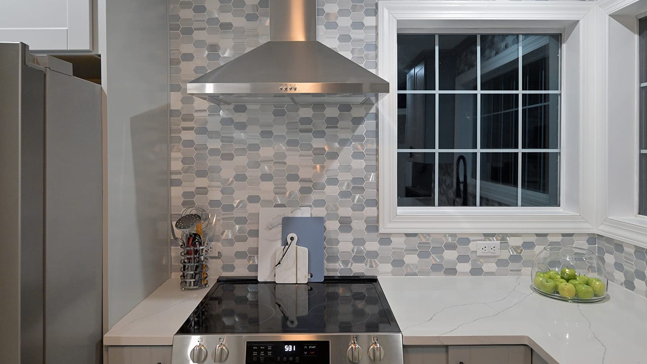 The kitchen of the West Bethlehem home designed by Wandra Cain.