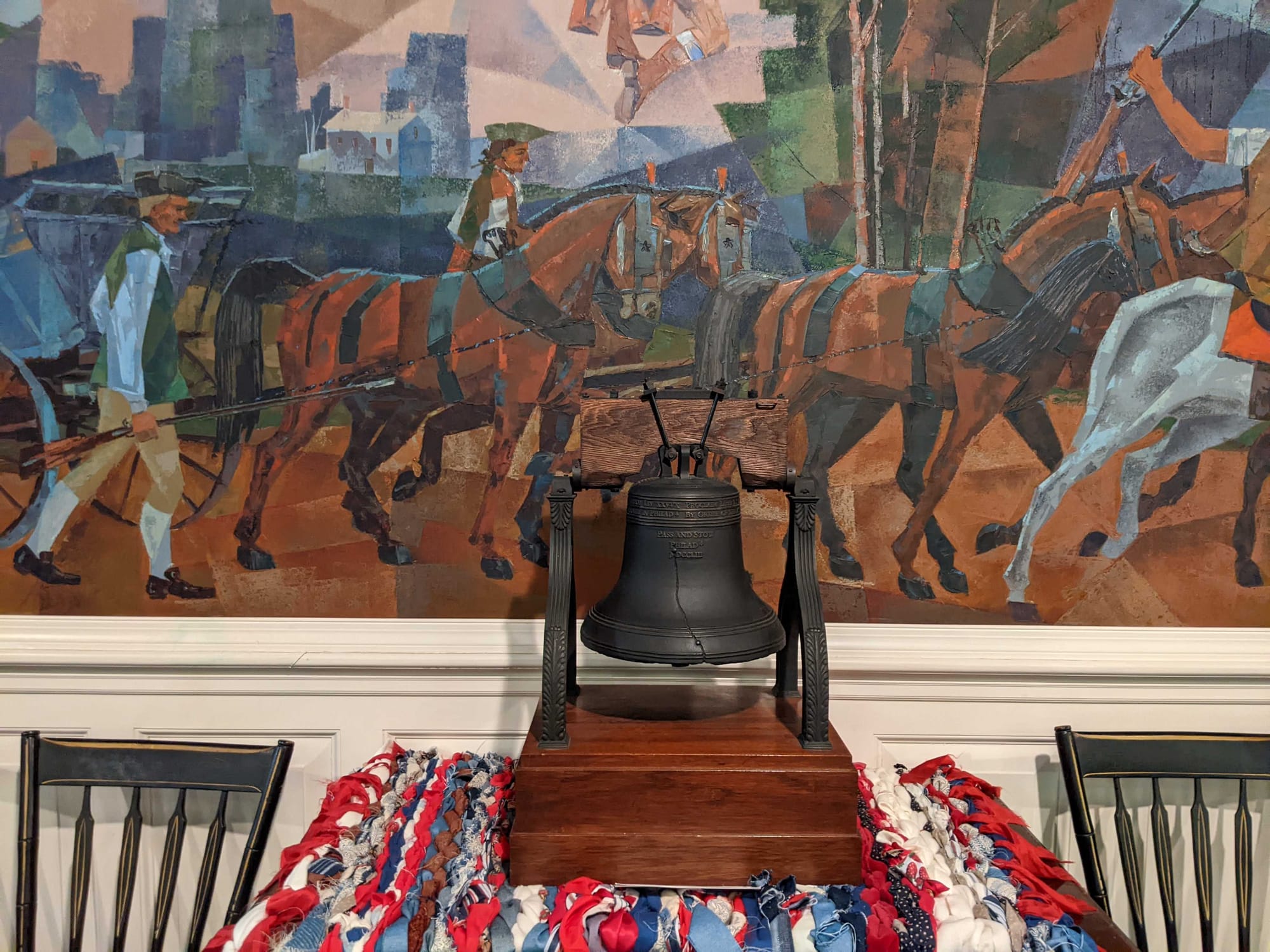 The museum housed a full-size replica of the Liberty Bell, which was hidden there from September 1777 to June 1778, as well a