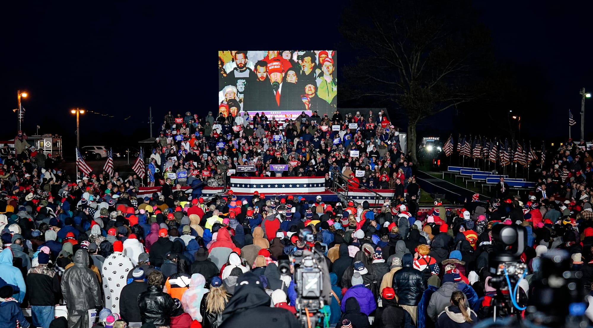 Donald Trump speaks at a rally in Schnecksville on Saturday, April 13, 2024.