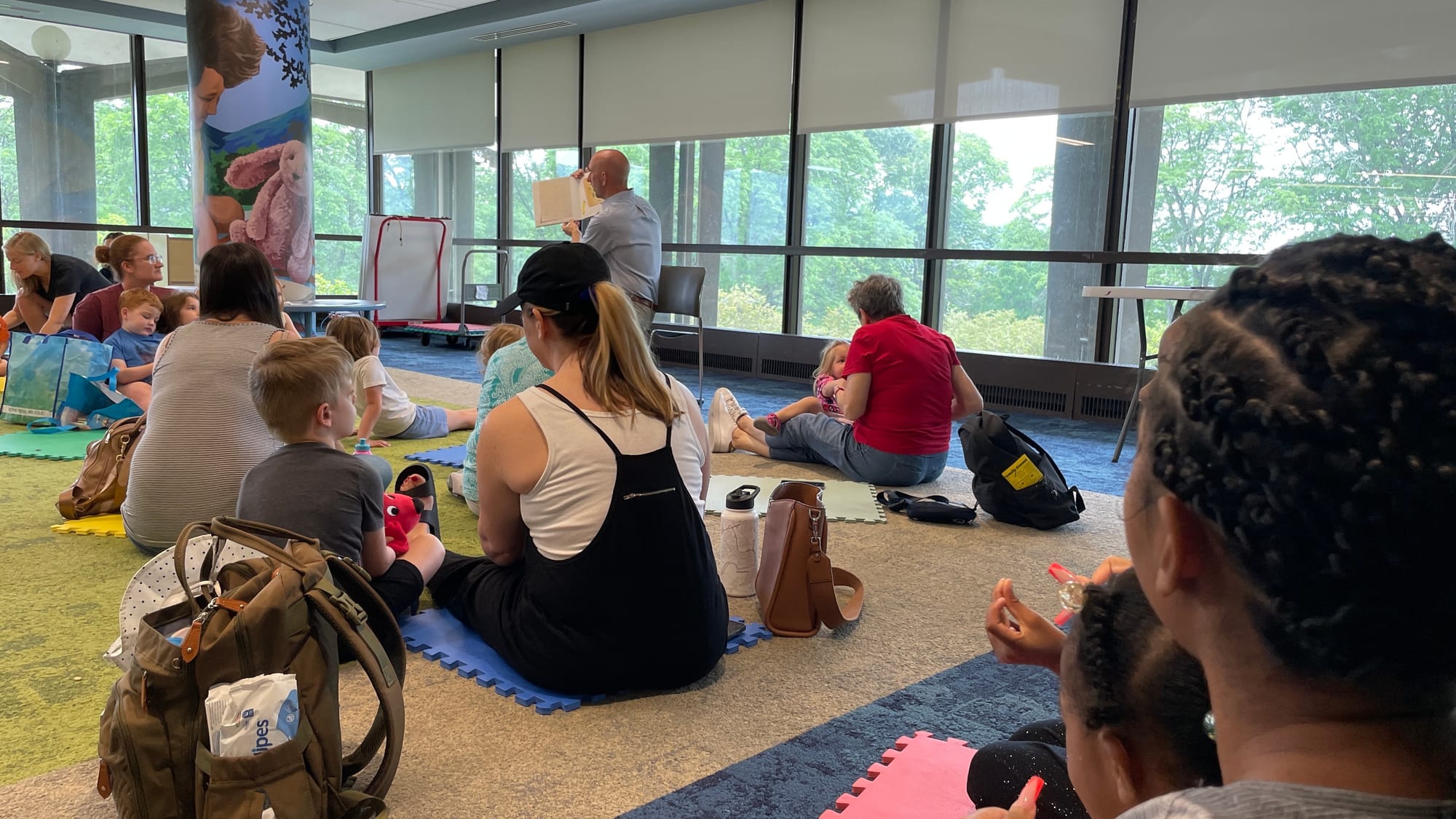 Kids and parents filled the room at Bethlehem Area Public Library on Monday morning for story time with Mayor J. William Reyn