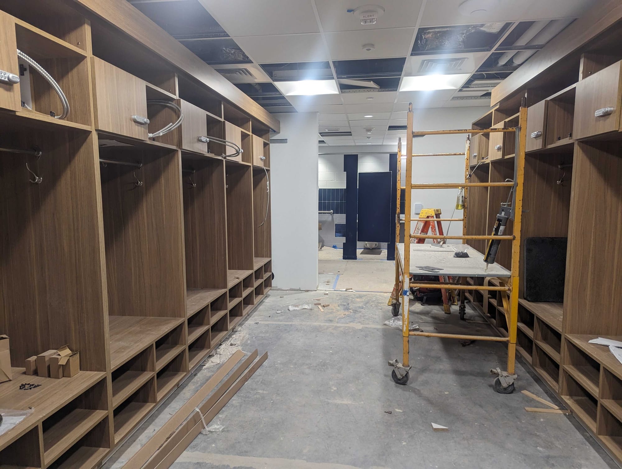 A first for the stadium - a female locker room at Coca-Cola Park.