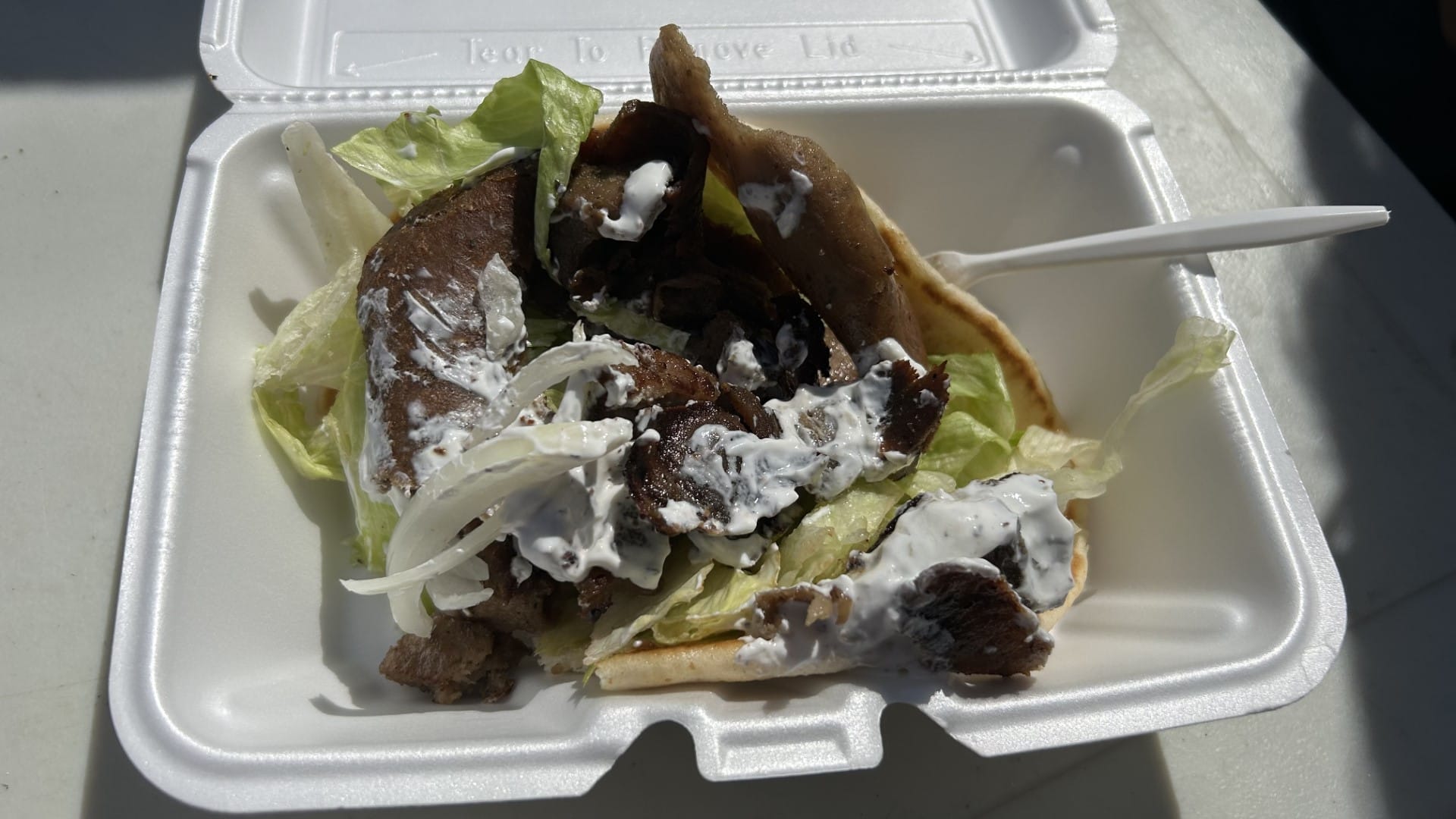 A gyro at the Allentown Fair from John the Greek Food Concessions.