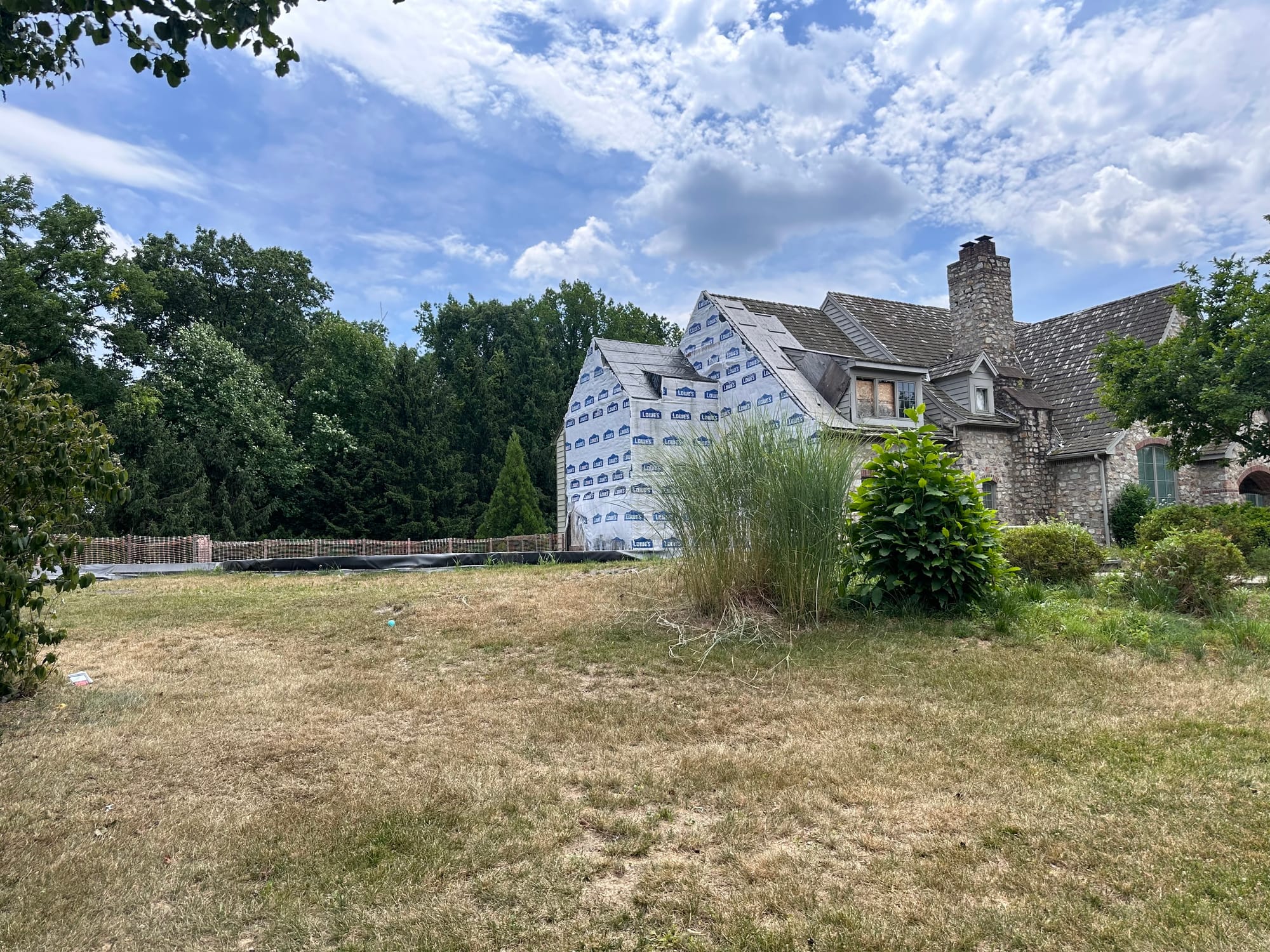 The remnants of 3015 Barrington Lane in Allentown. This is where the castle-like structure, also referred to as the "turret" 