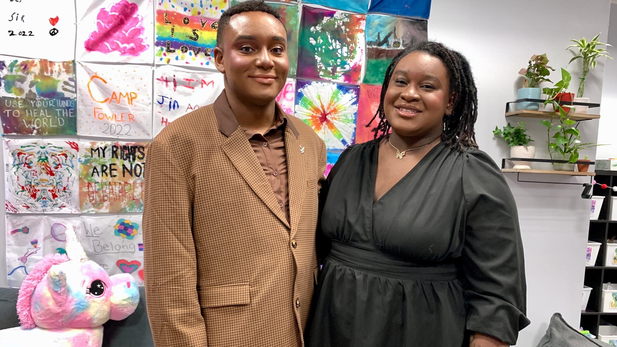 Kenneth Screven and Chloe Cole-Wilson at the open house.