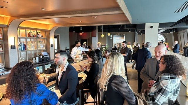 Guests packed Thyme during the grand opening of The Commodore.