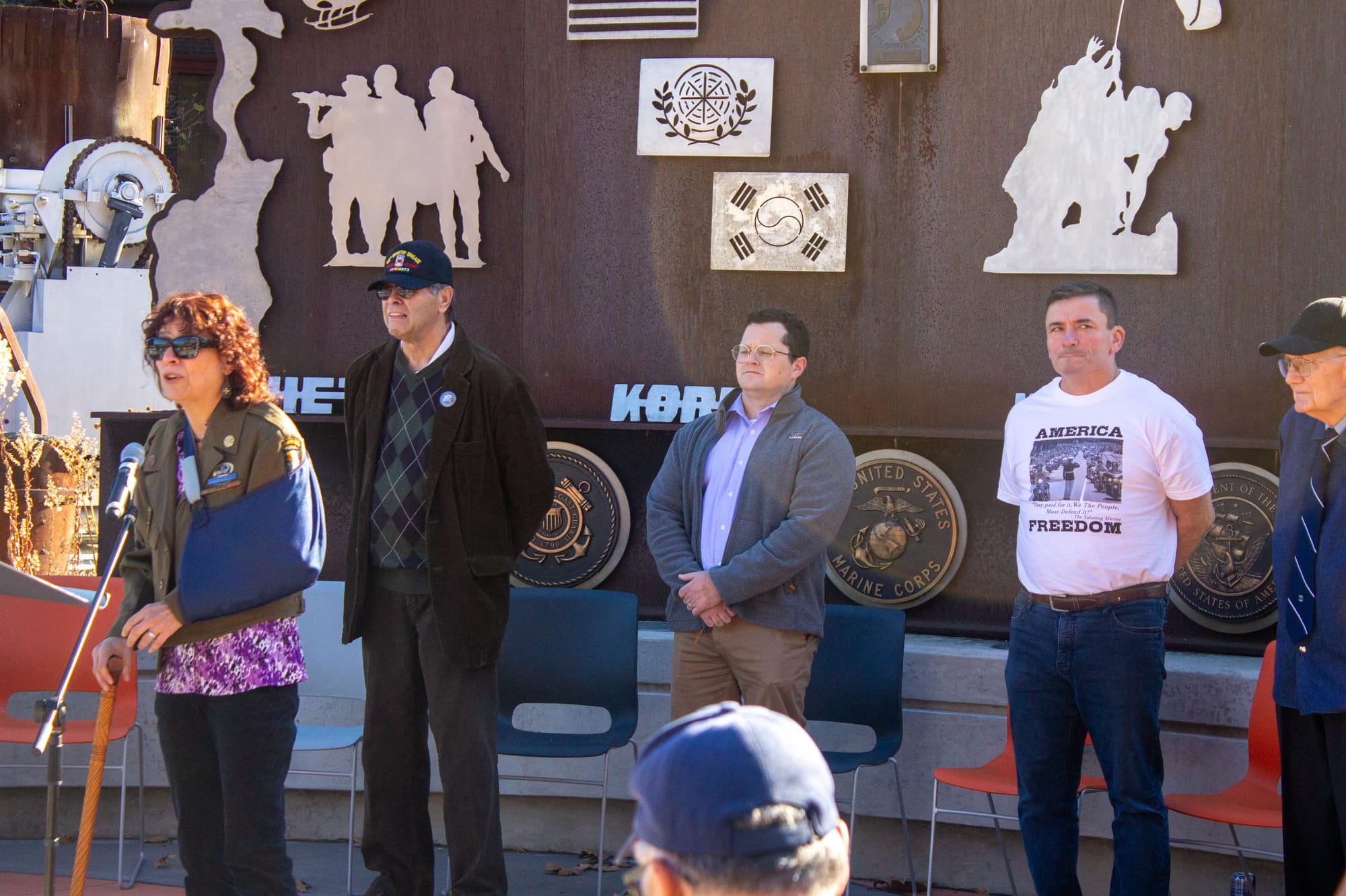 Speakers at the Veteran's Day ceremony in Bethlehem.