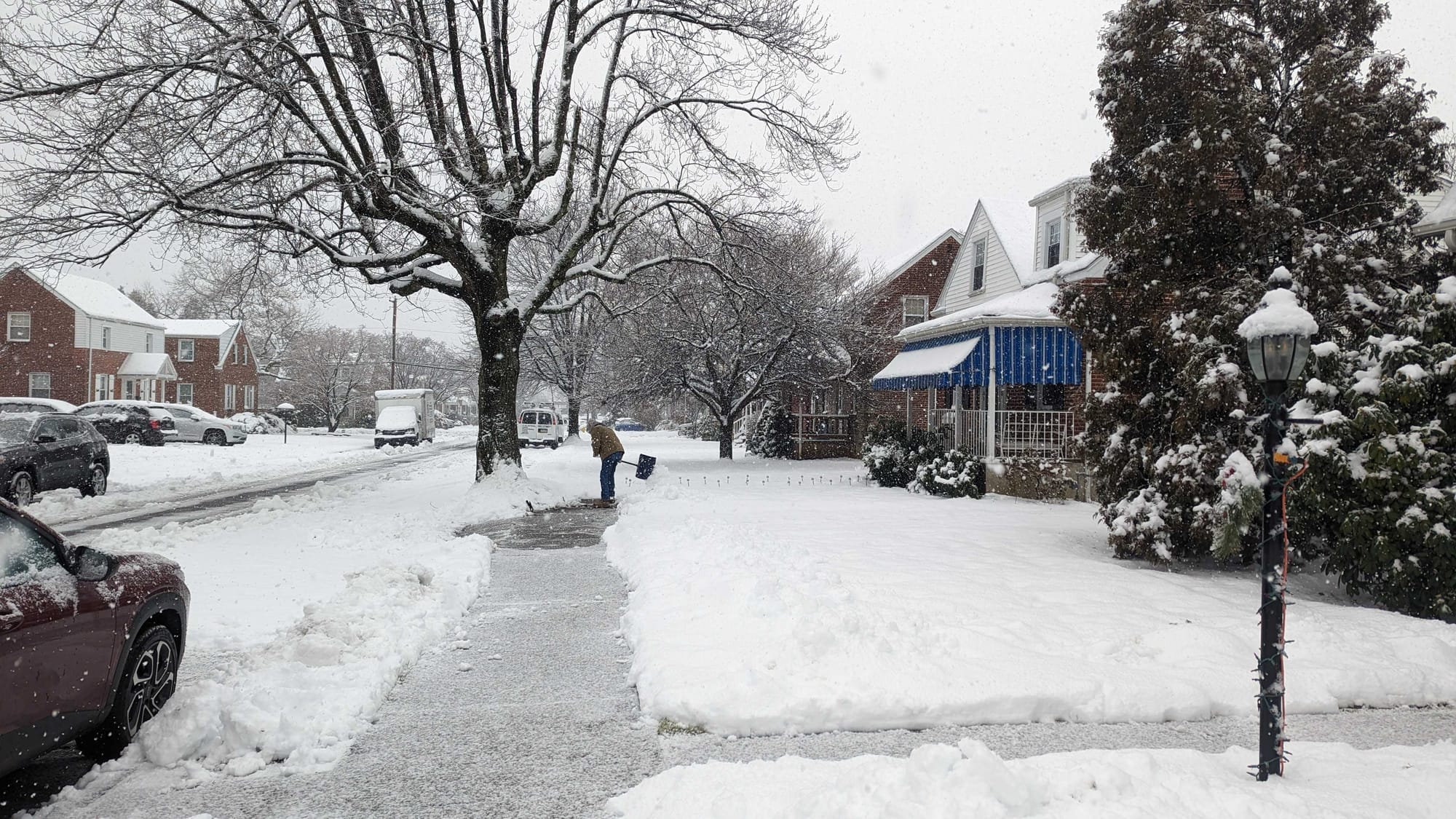 The Midway Manor neighborhood in Allentown received just over 5 inches of snow overnight from Saturday, January 6, 2024 to Su