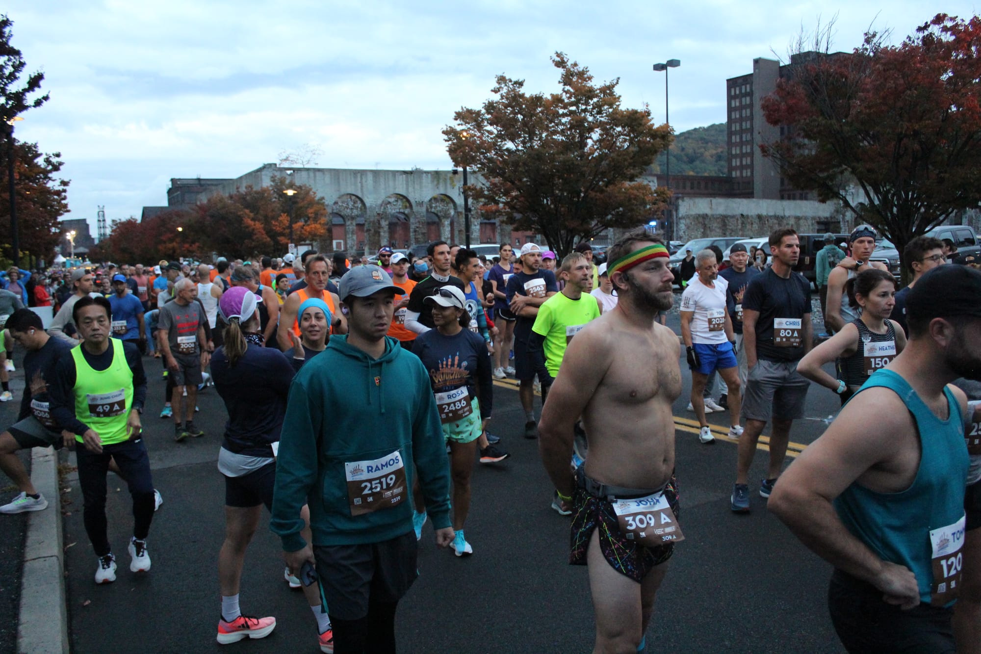 Runners at the Bethlehem Running Festival's first day.