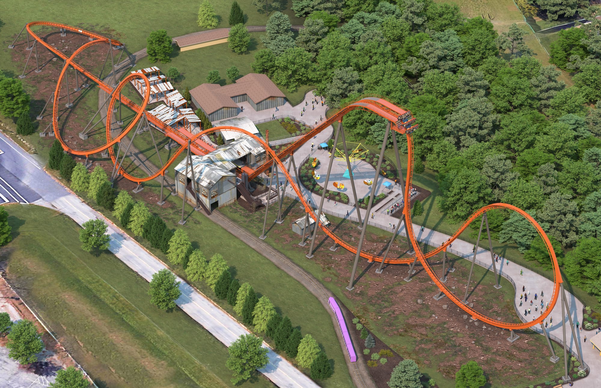 The Iron Menace roller coaster coming to Dorney Park in 2024.