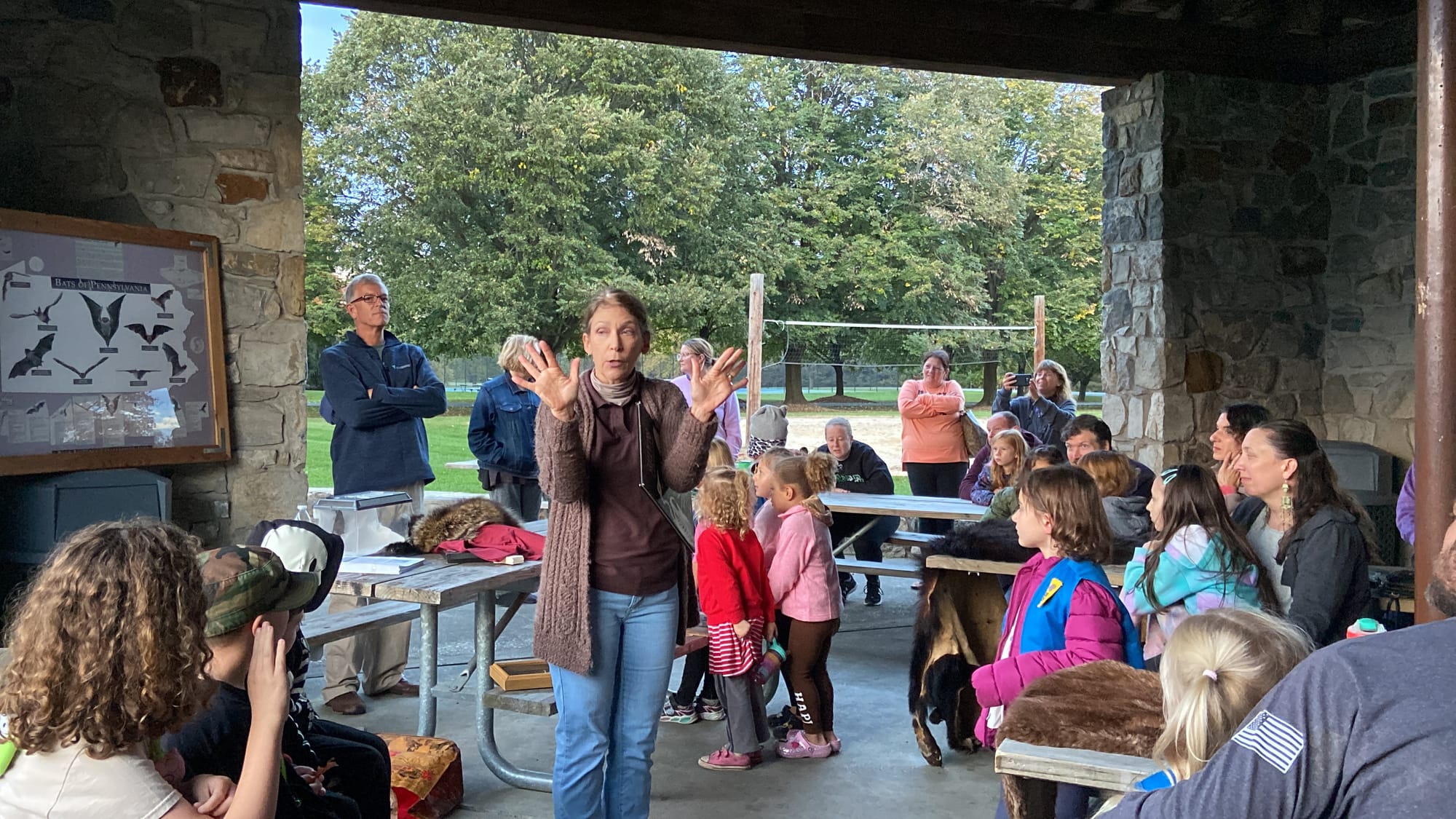Sue Gallagher, chief naturalist for the Carbon County Environmental Education Center, hosted an education bat event Friday at