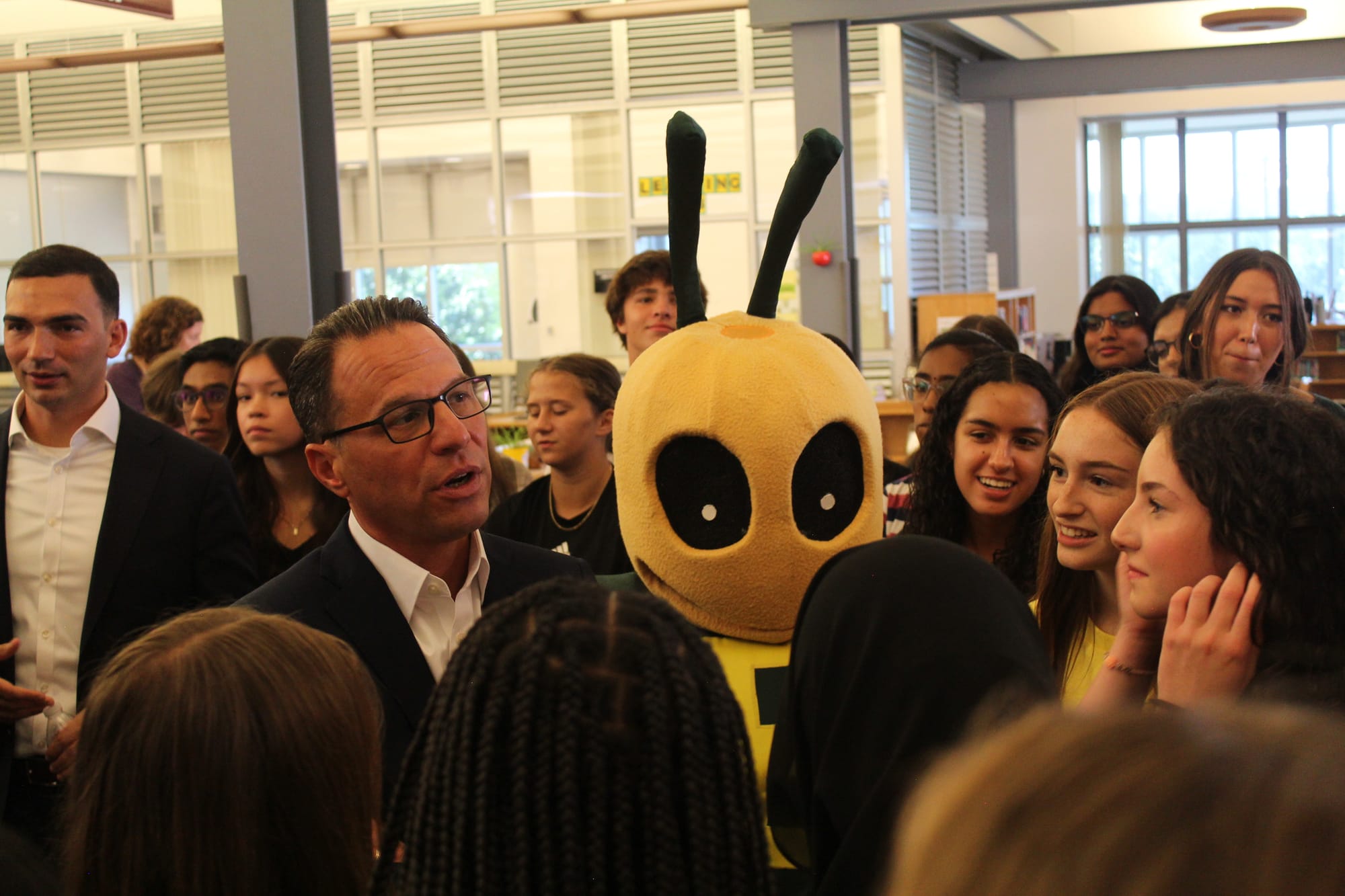 Governor Josh Shapiro visited Emmaus High School on Thursday.